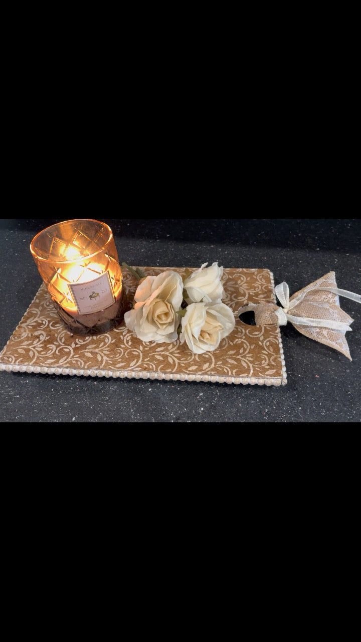 Wooden Hand-Stenciled Display Tray