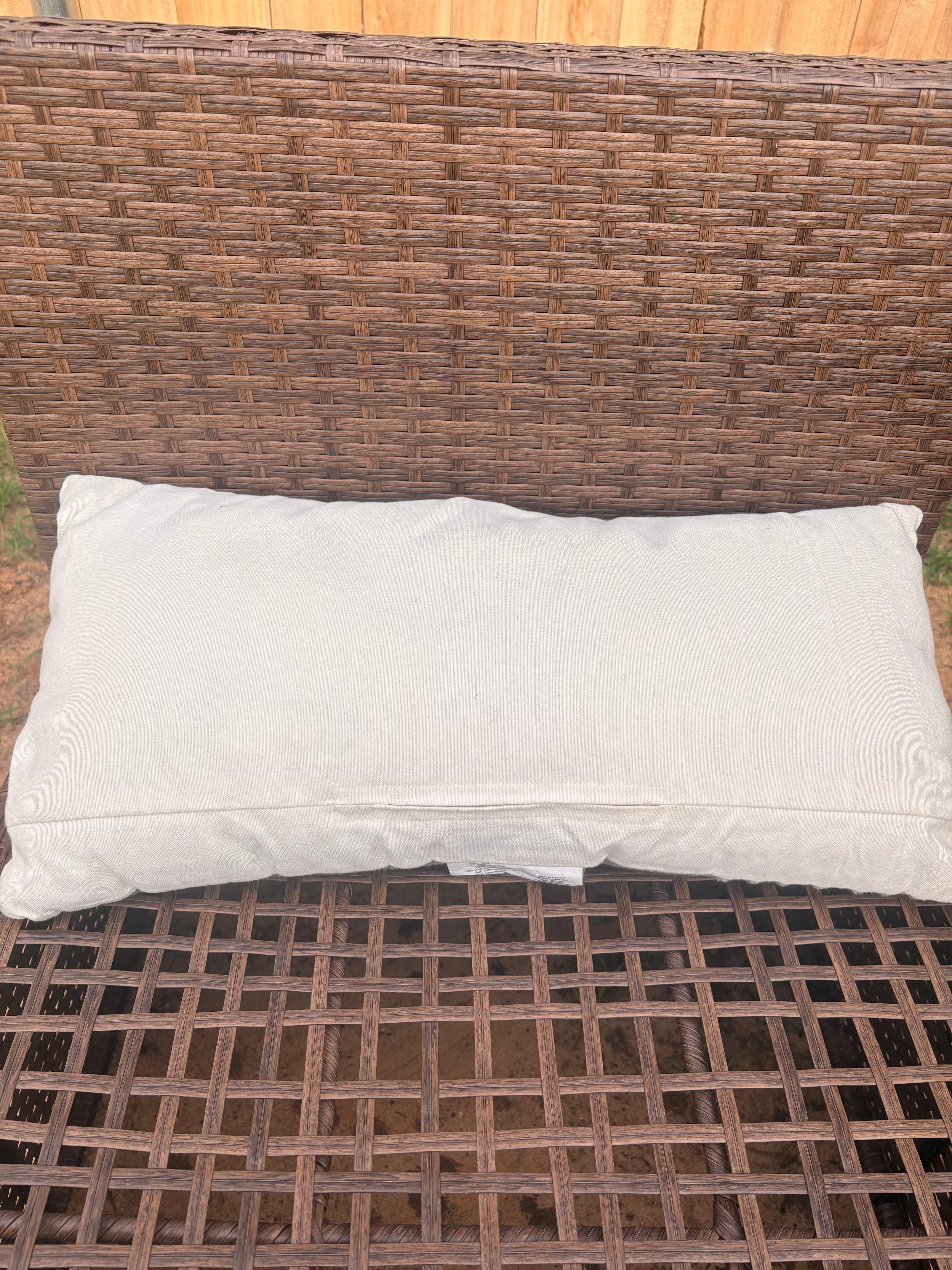 Green and Cream Throw Pillow