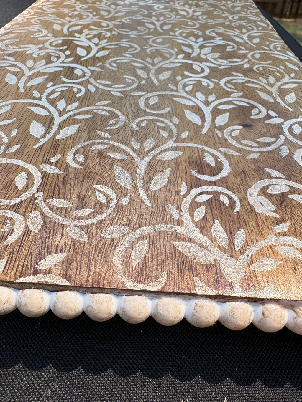 Wooden Hand-Stenciled Display Tray