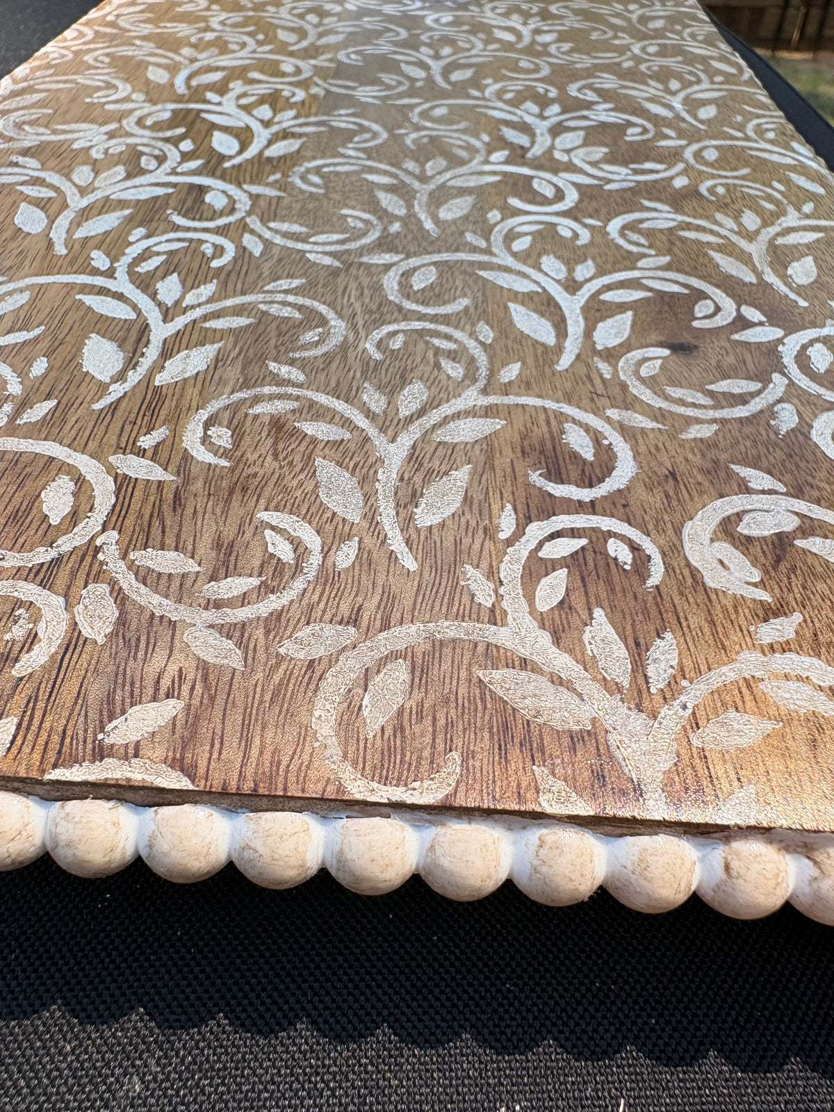 Wooden Hand-Stenciled Display Tray