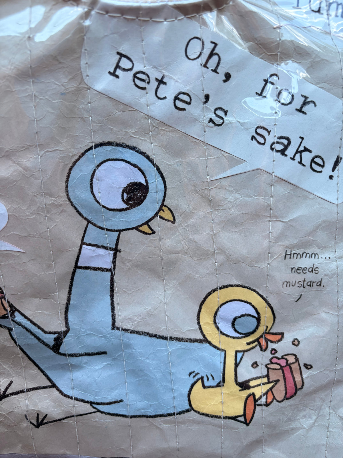 "The Pigeon Finds a Hot Dog" Tote Bag
