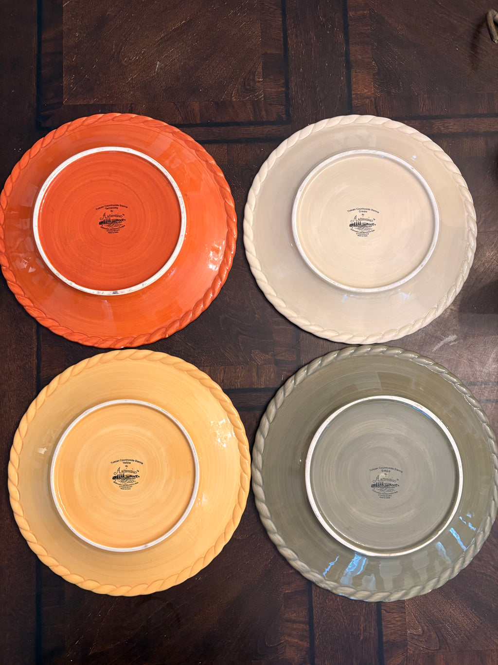 Artimino Tuscan Countryside Sienna Dinner Plates (Set of 4)