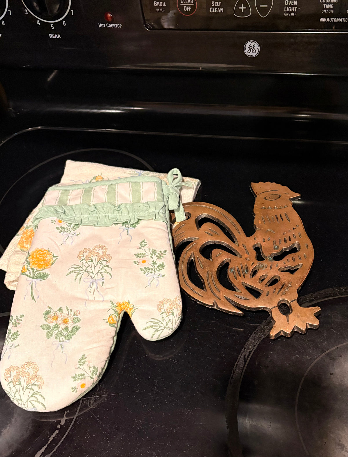 Cast Iron Rooster Trivet with Copper Finish