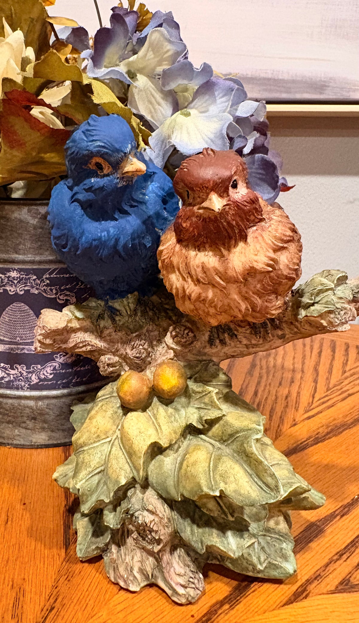 Blue & Brown Bird Figurine