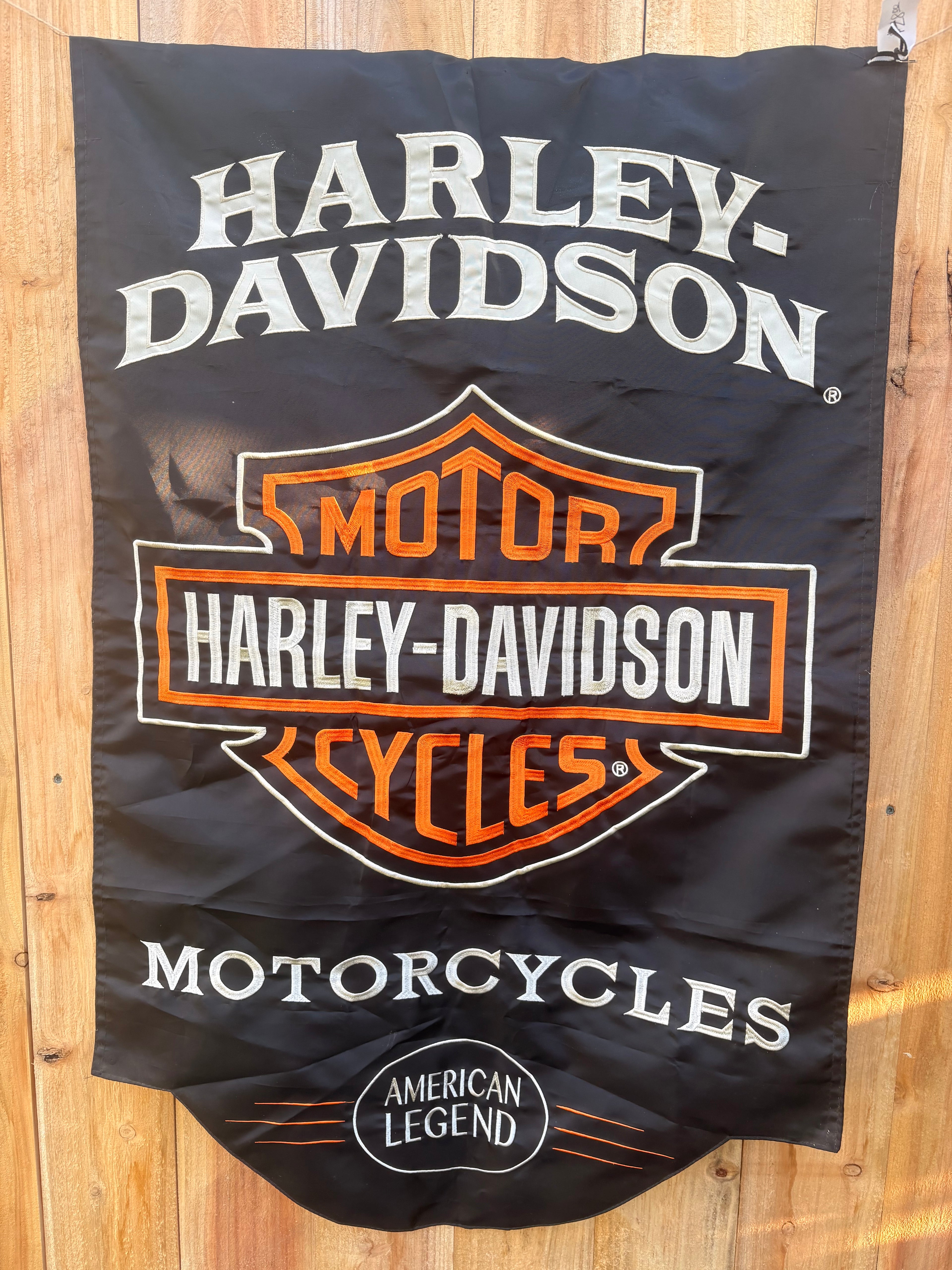 Harley Davidson Black Logo Flag