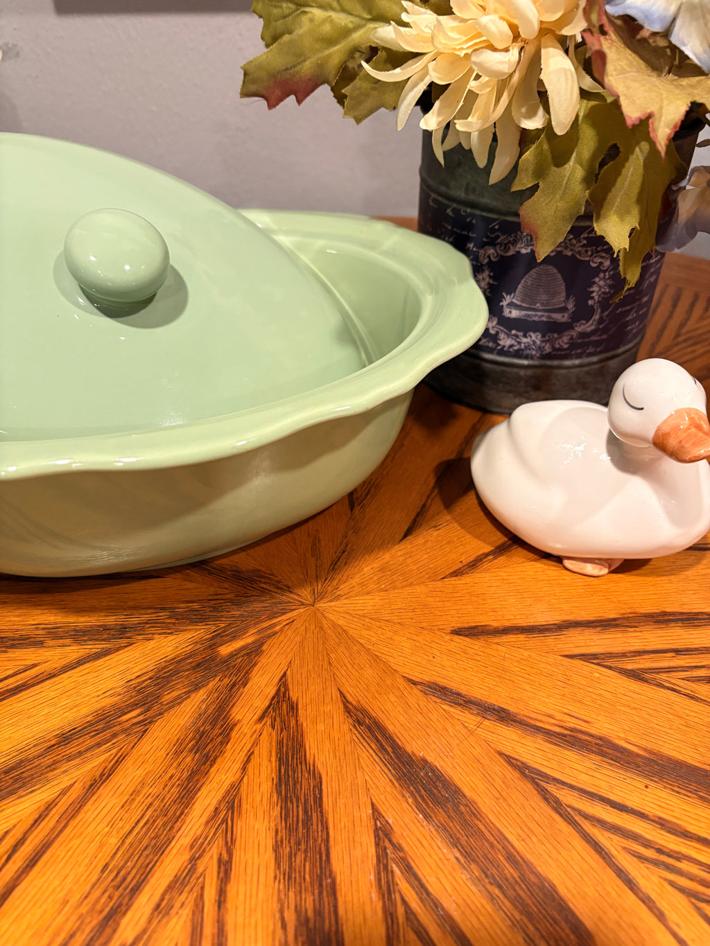 Gail Pittman Sage Green Covered Casserole Dish