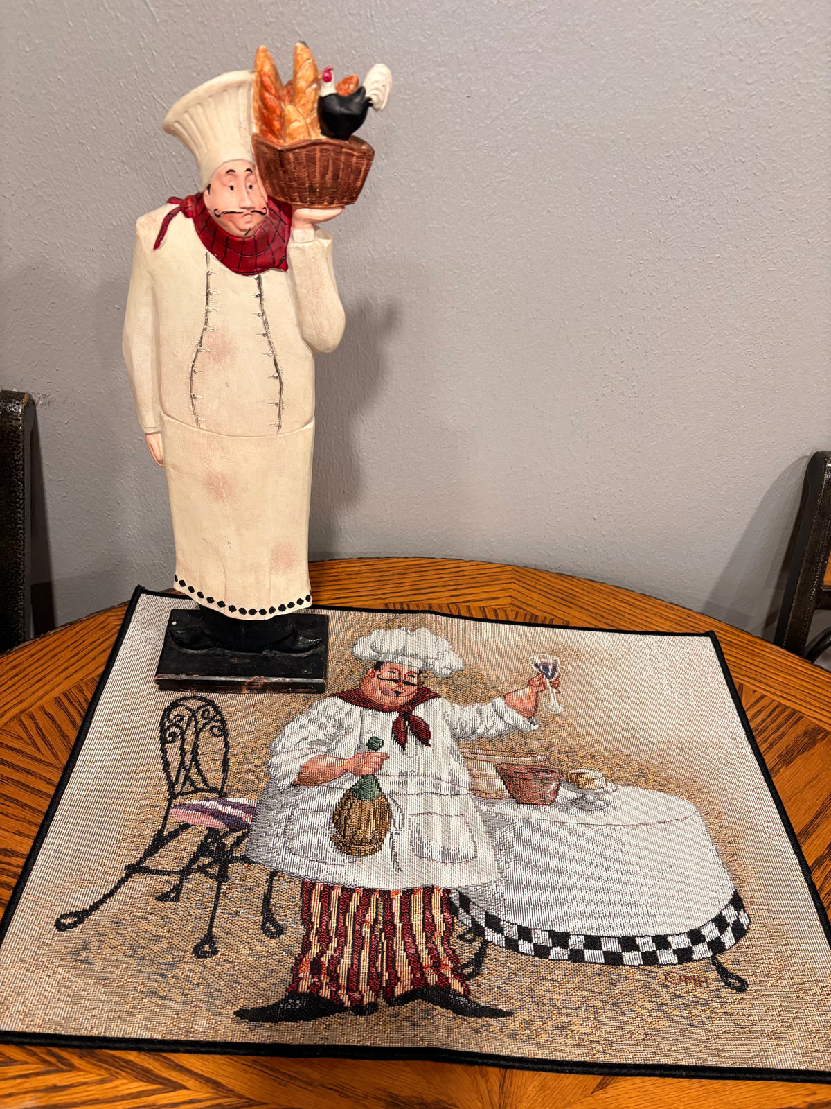Fat Chef Tapestry Placemats, 2-Piece Set