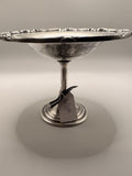 Silver Plated Pedestal Bowl — Vintage Cottage Centerpiece