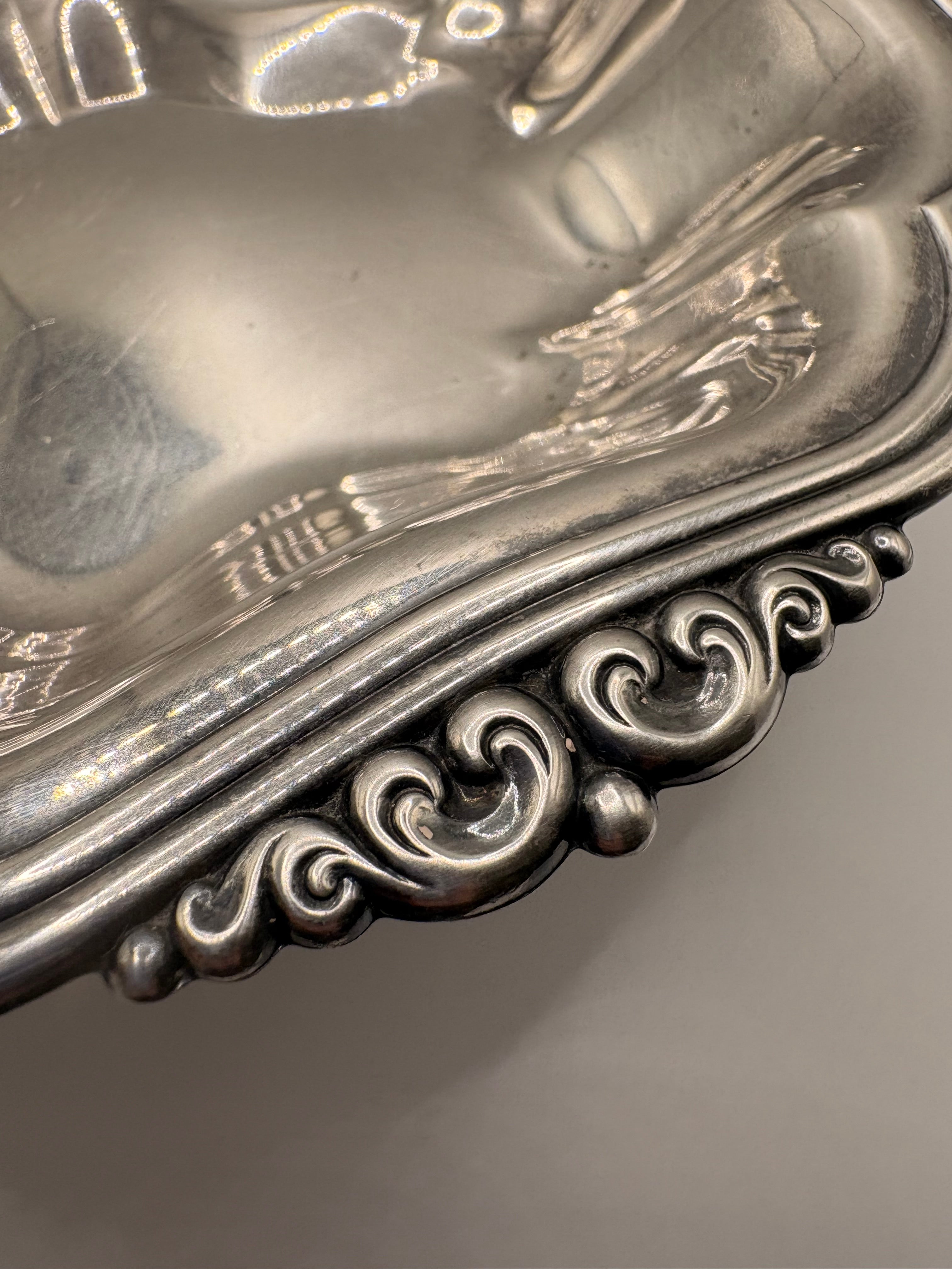 Silver Plated Pedestal Bowl — Vintage Serving Centerpiece