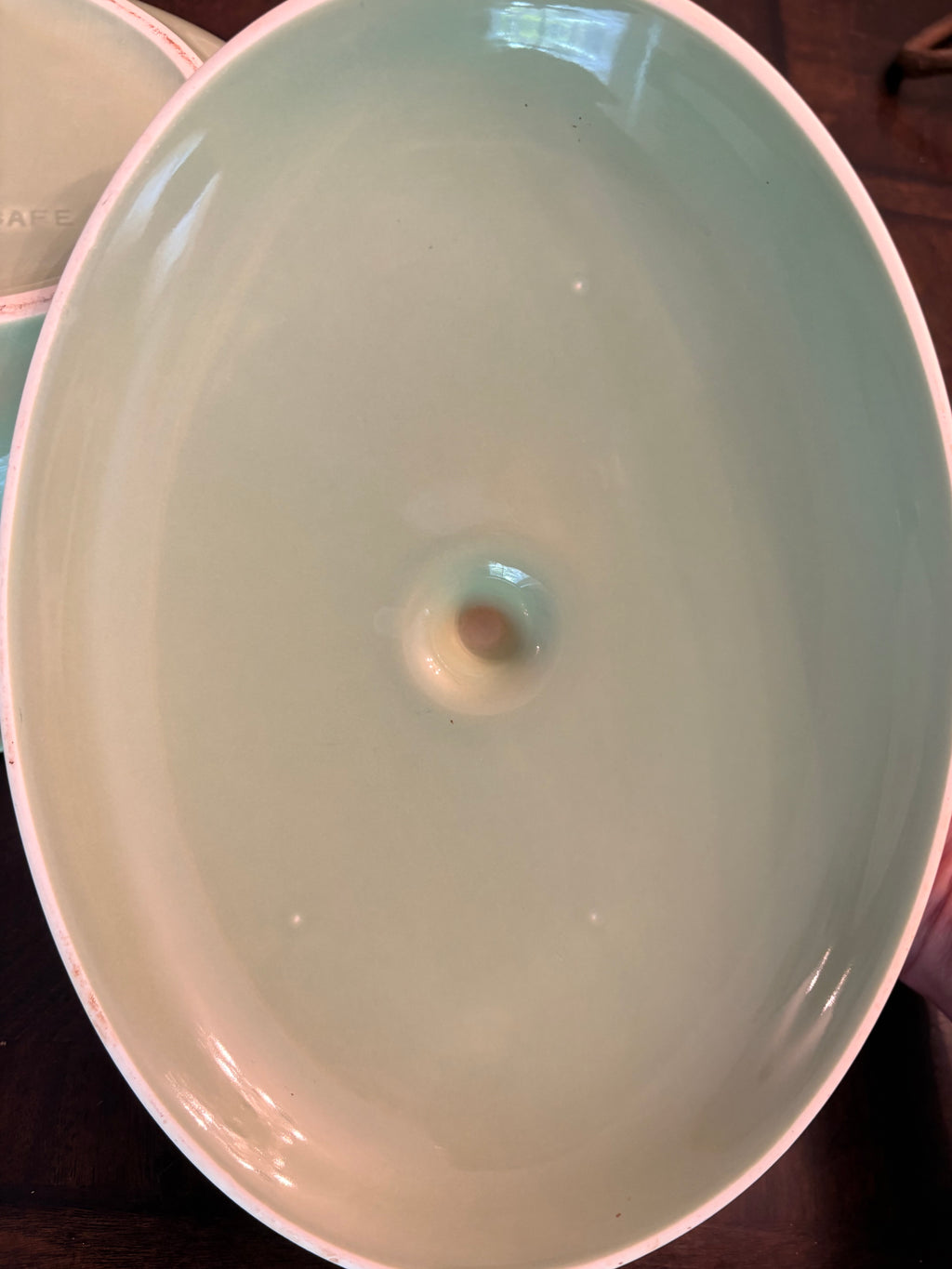 Gail Pittman Sage Green Covered Casserole Dish