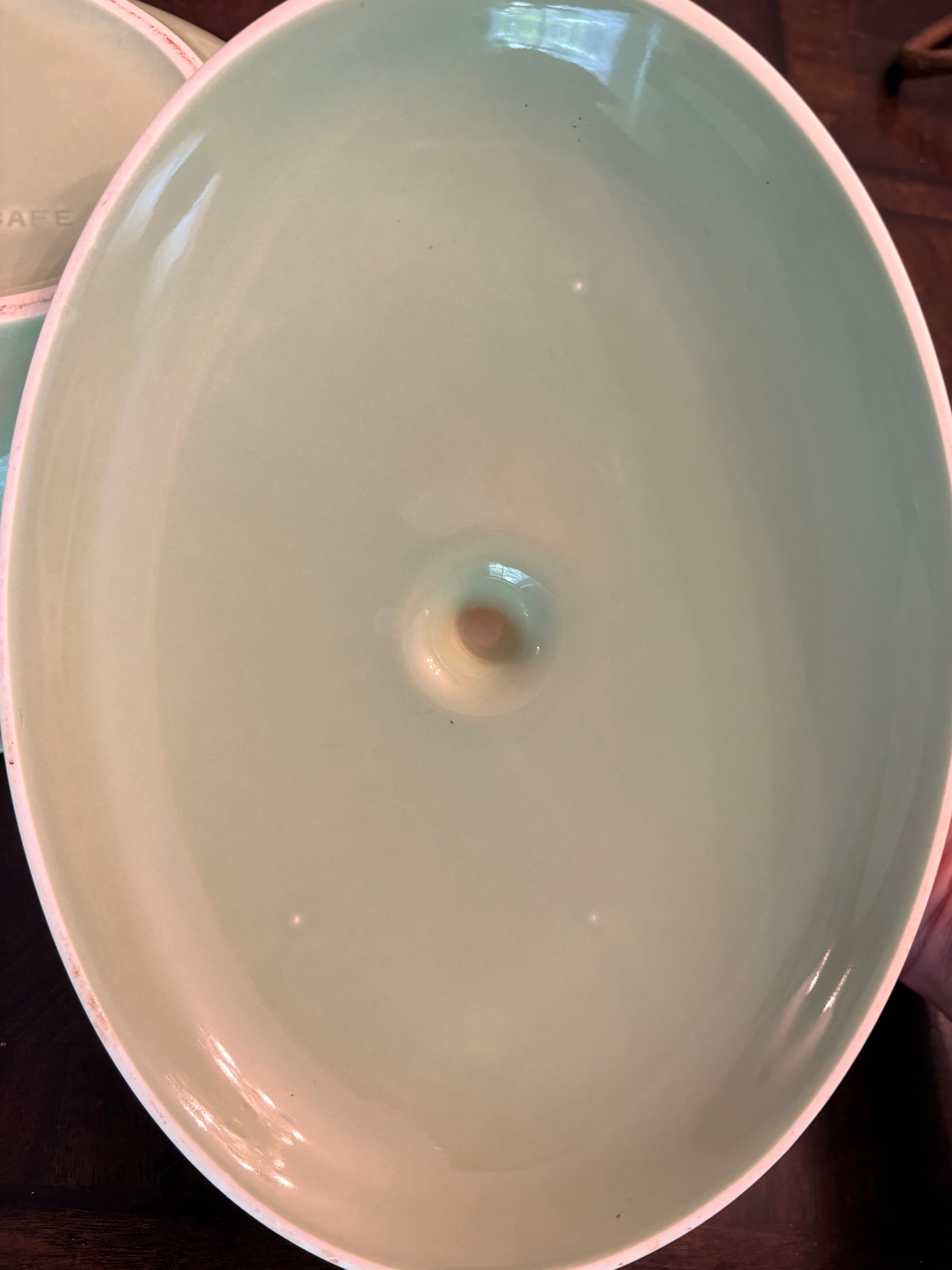 Gail Pittman Sage Green Covered Casserole Dish