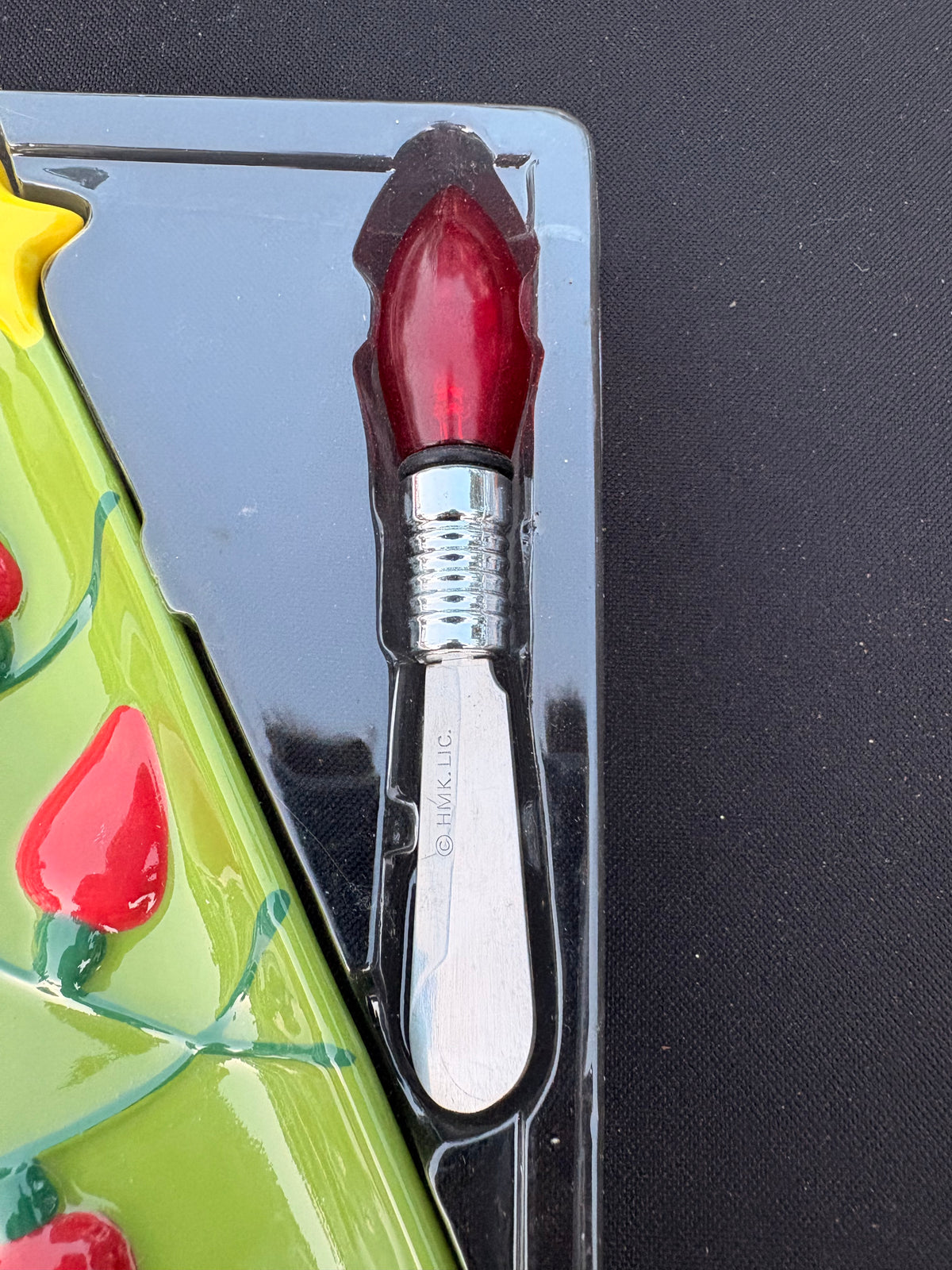 Hallmark Tree Serving Dish with Lighted Bulb Spreader