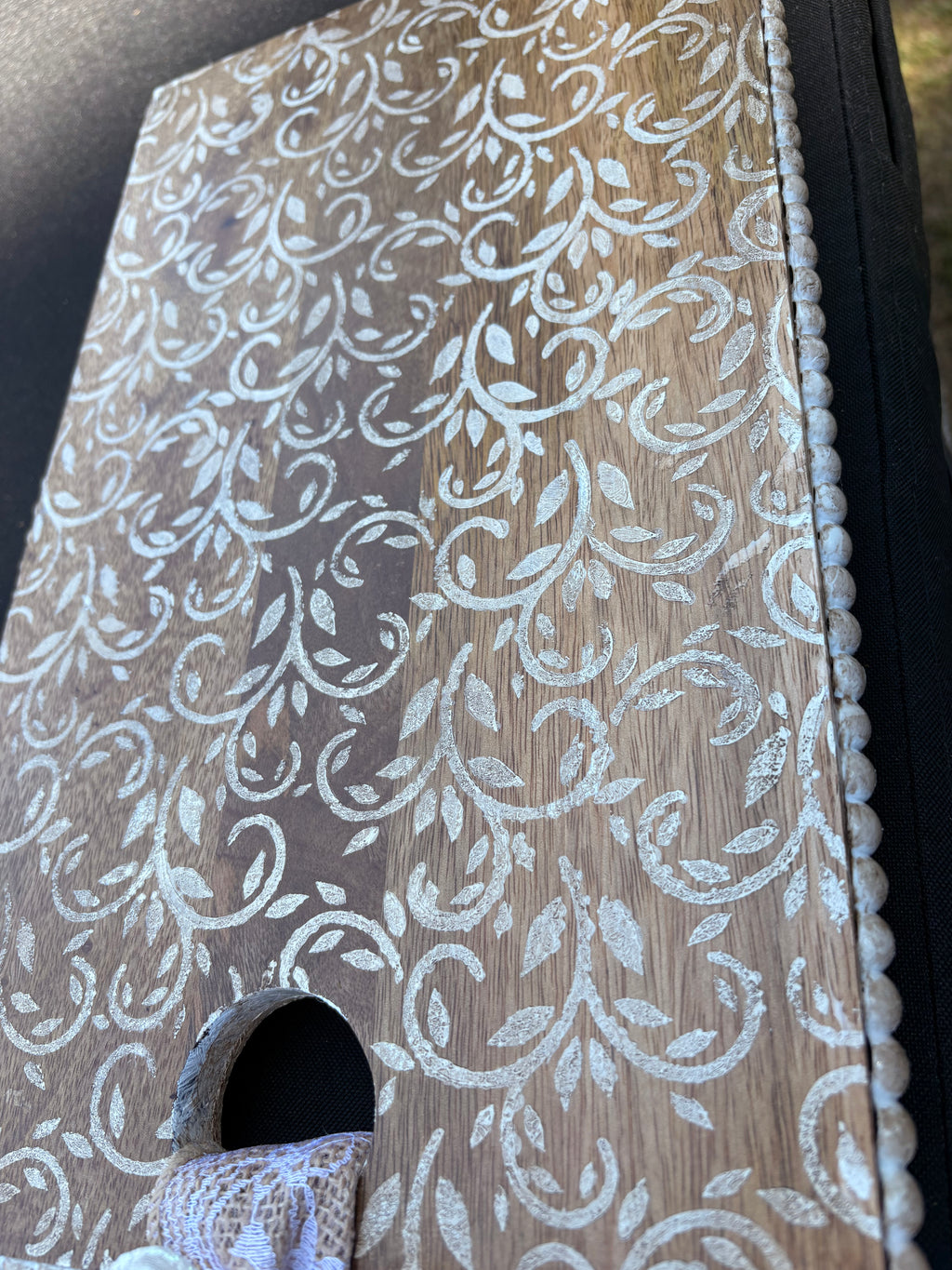 Wooden Hand-Stenciled Display Tray