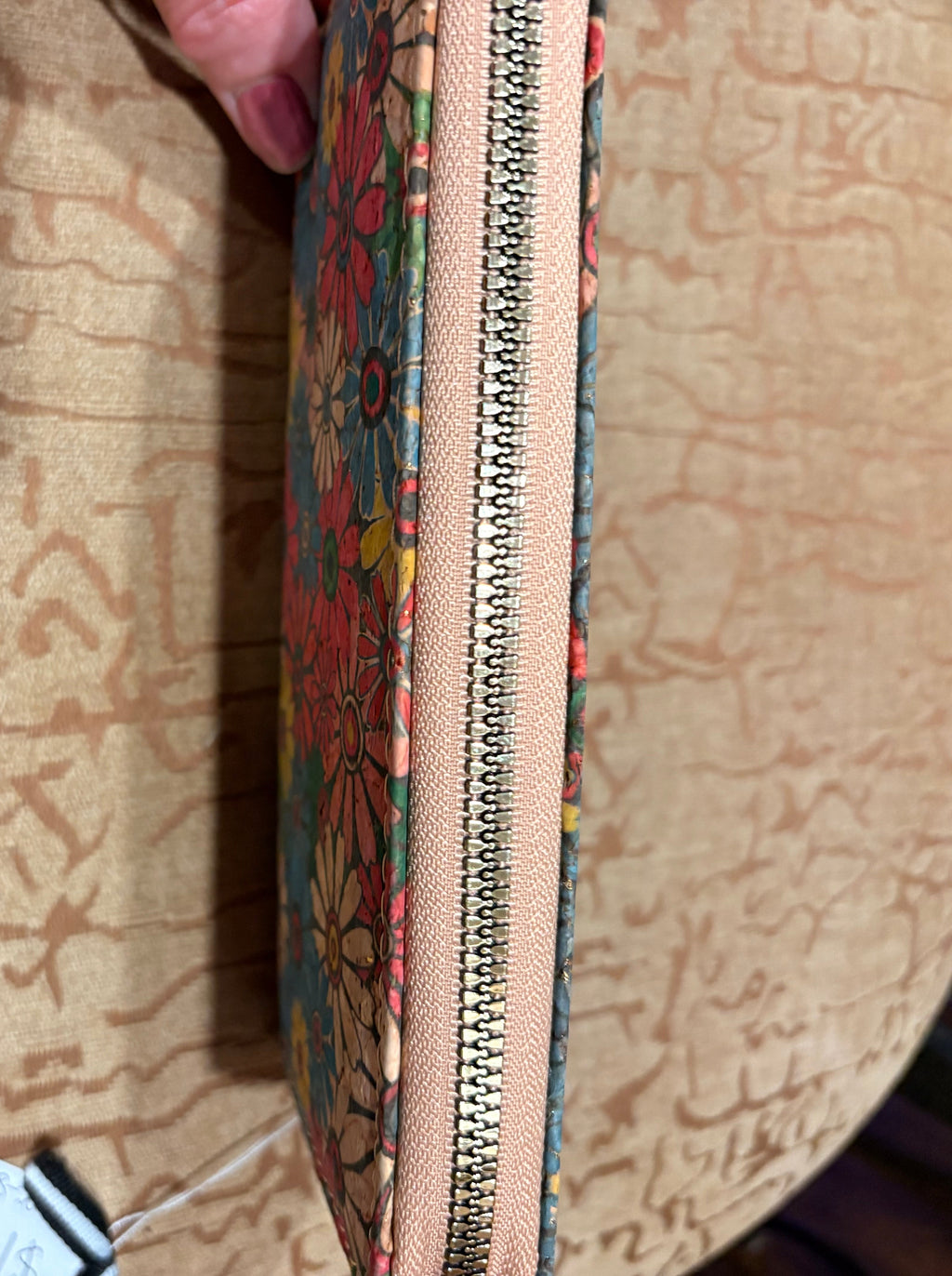 Floral Cork Wallet and Coin Purse