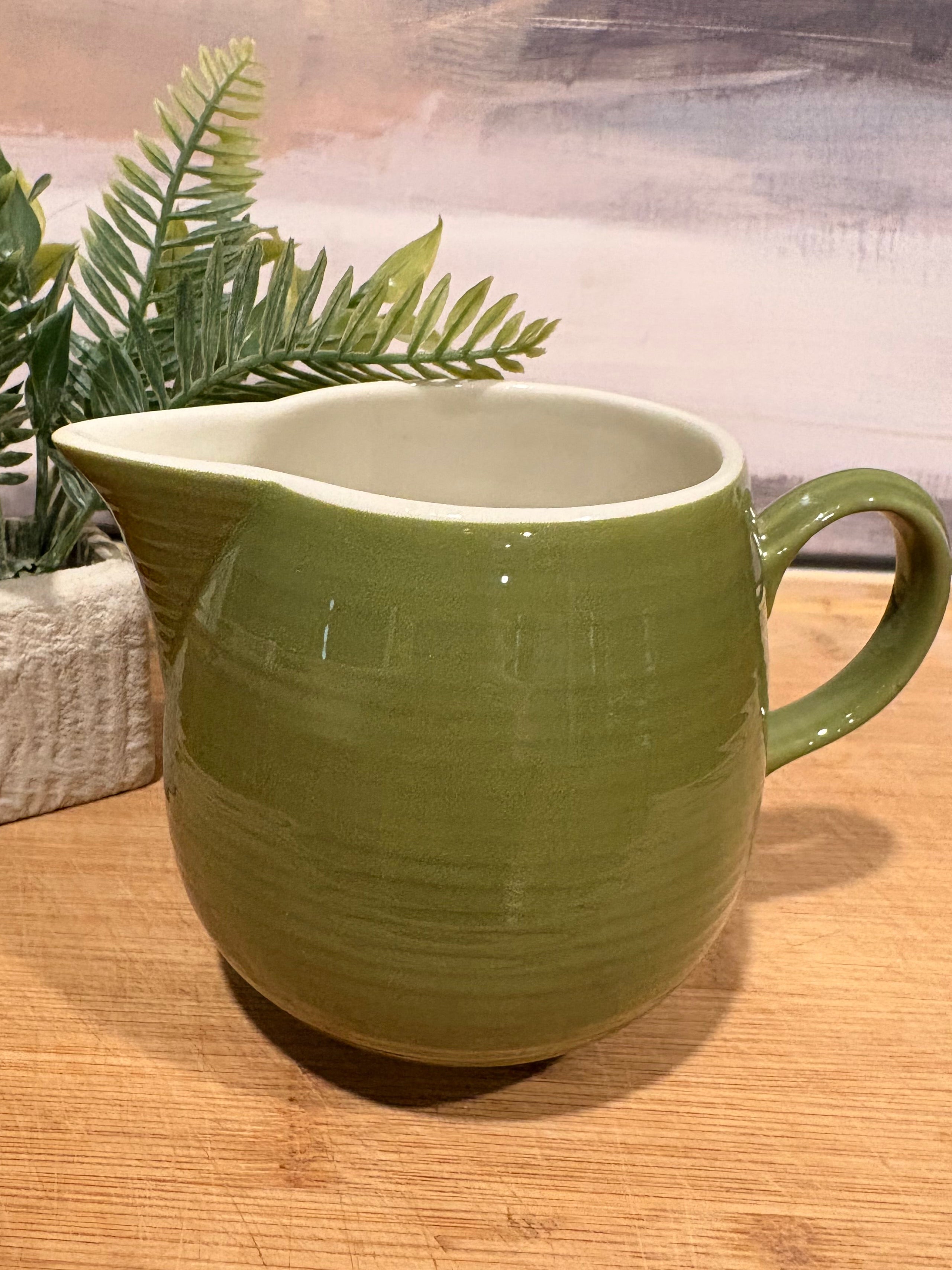 El Verde Green Ironstone Creamer