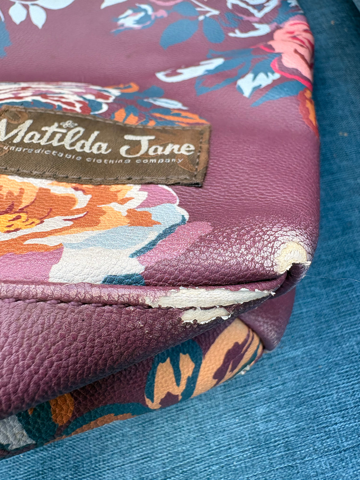 Matilda Jane Plum and Floral Backpack and Wallet Set