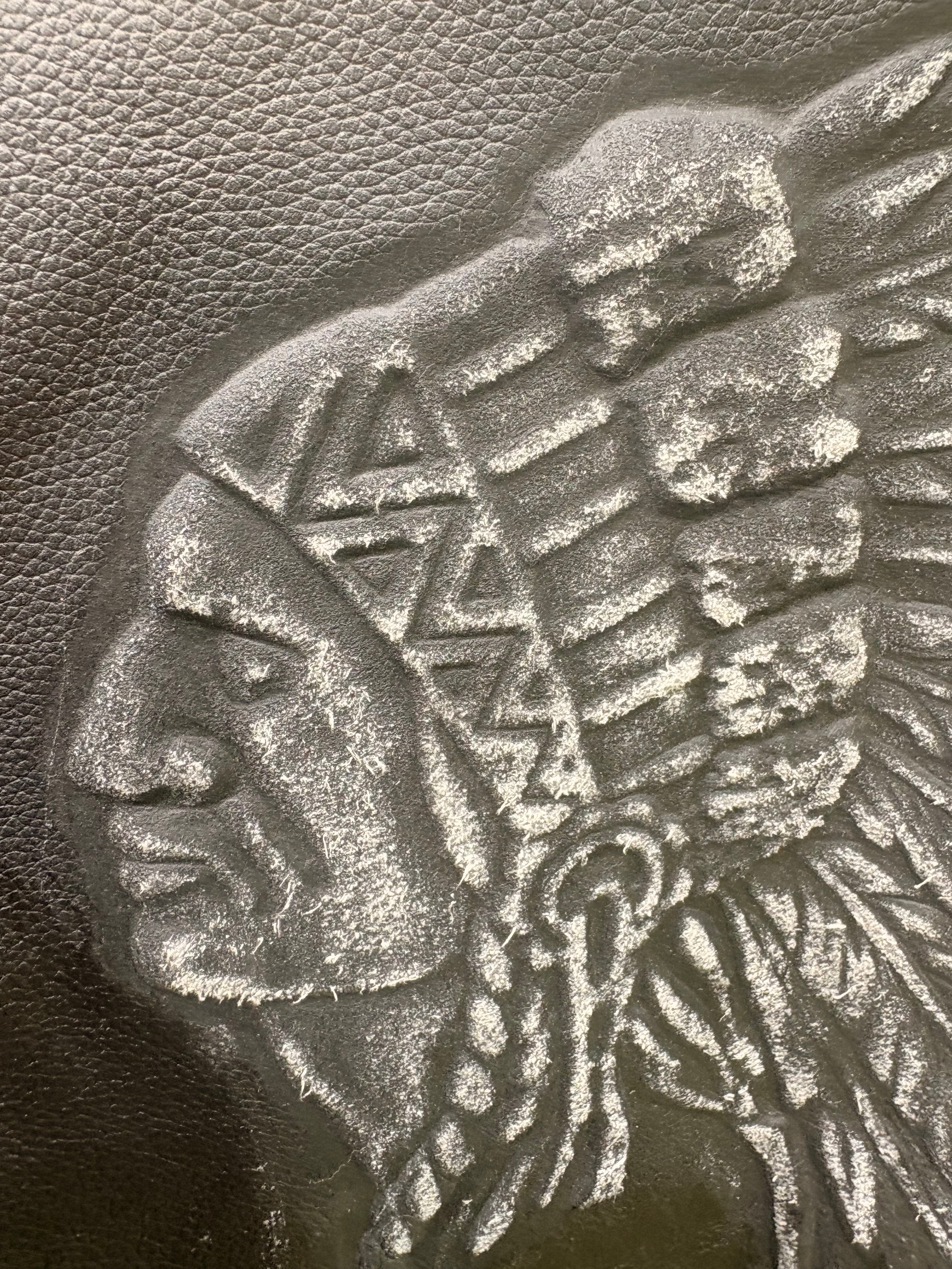 Leather 'Indian Head' Motorcycle Vest