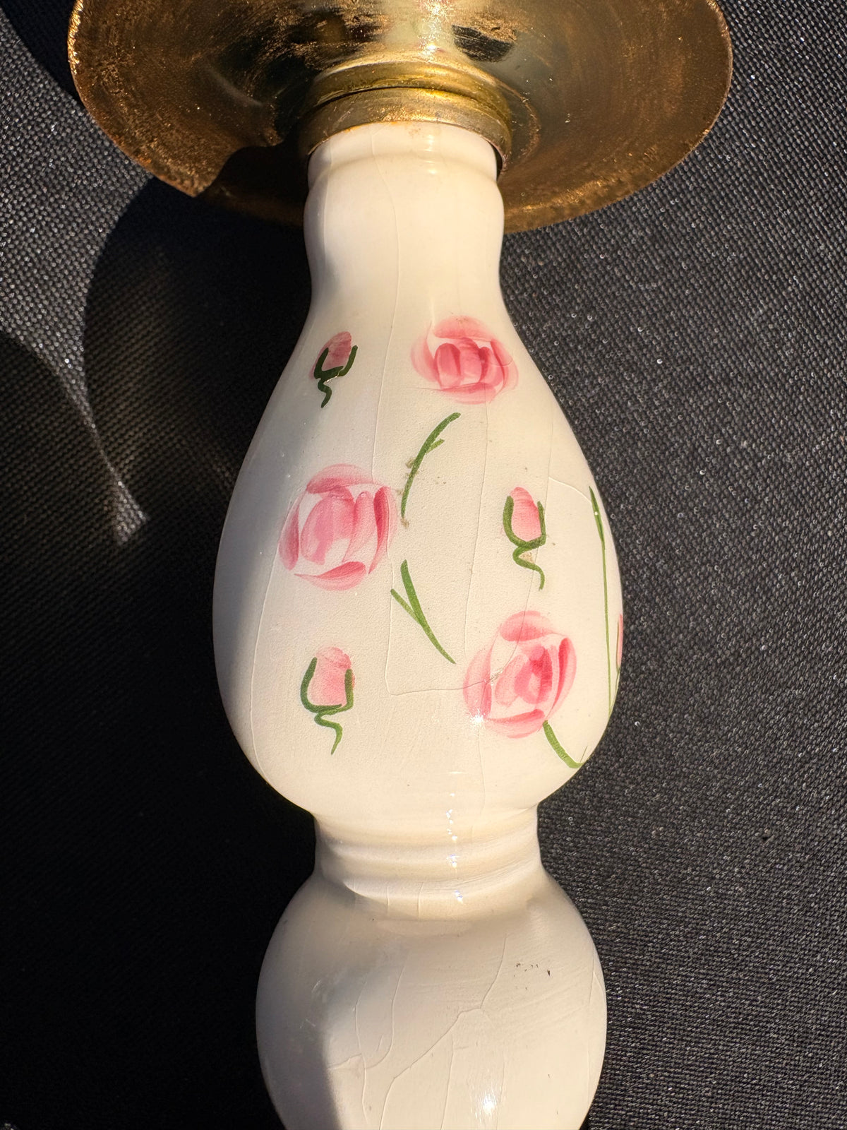 Homco Home Interiors Ceramic and Metal Candlestick Holder Set