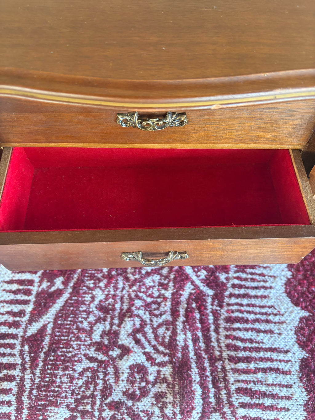 Vintage Wooden Musical Jewelry Box