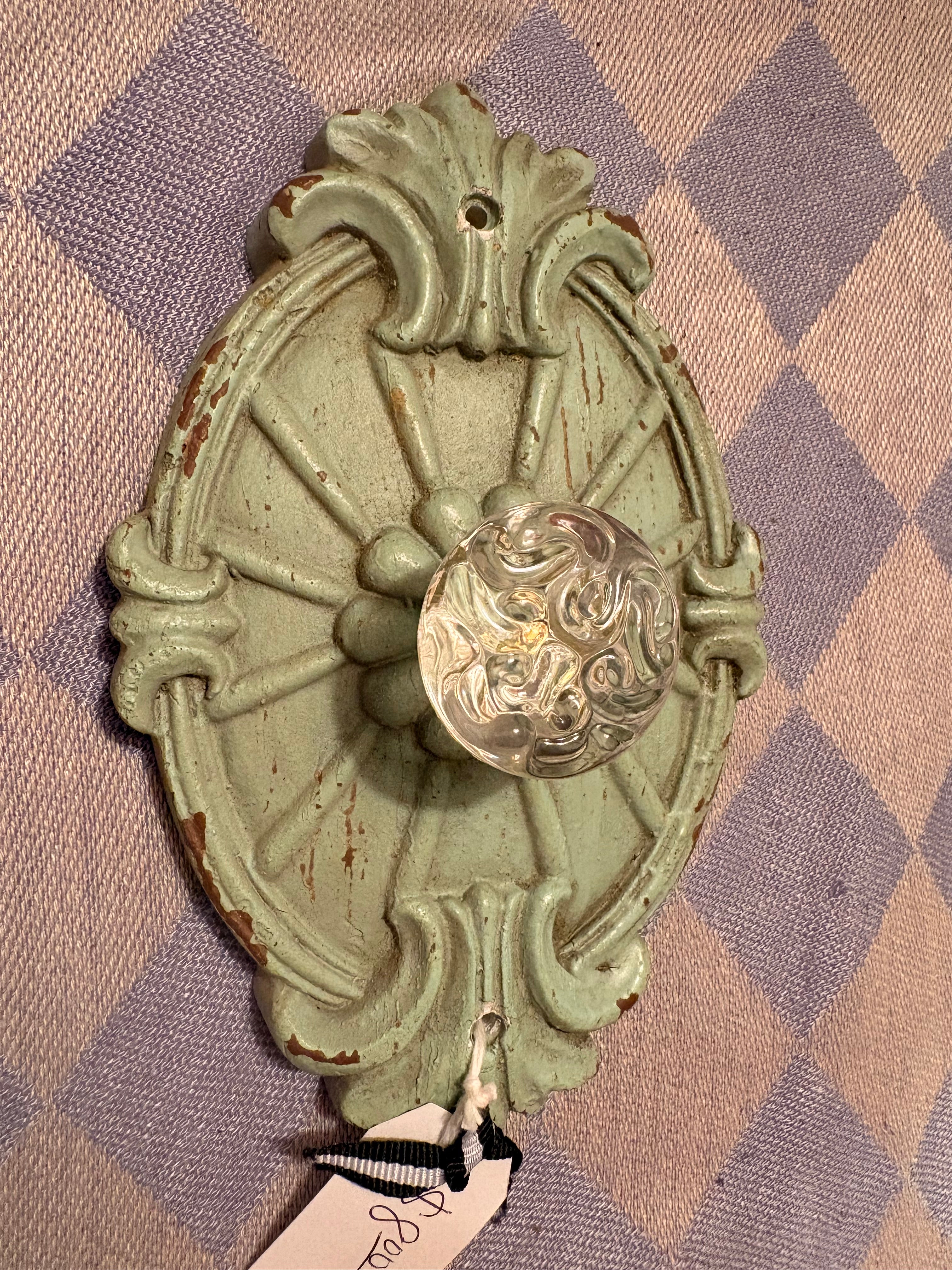 Wall Plaque with Glass Knob