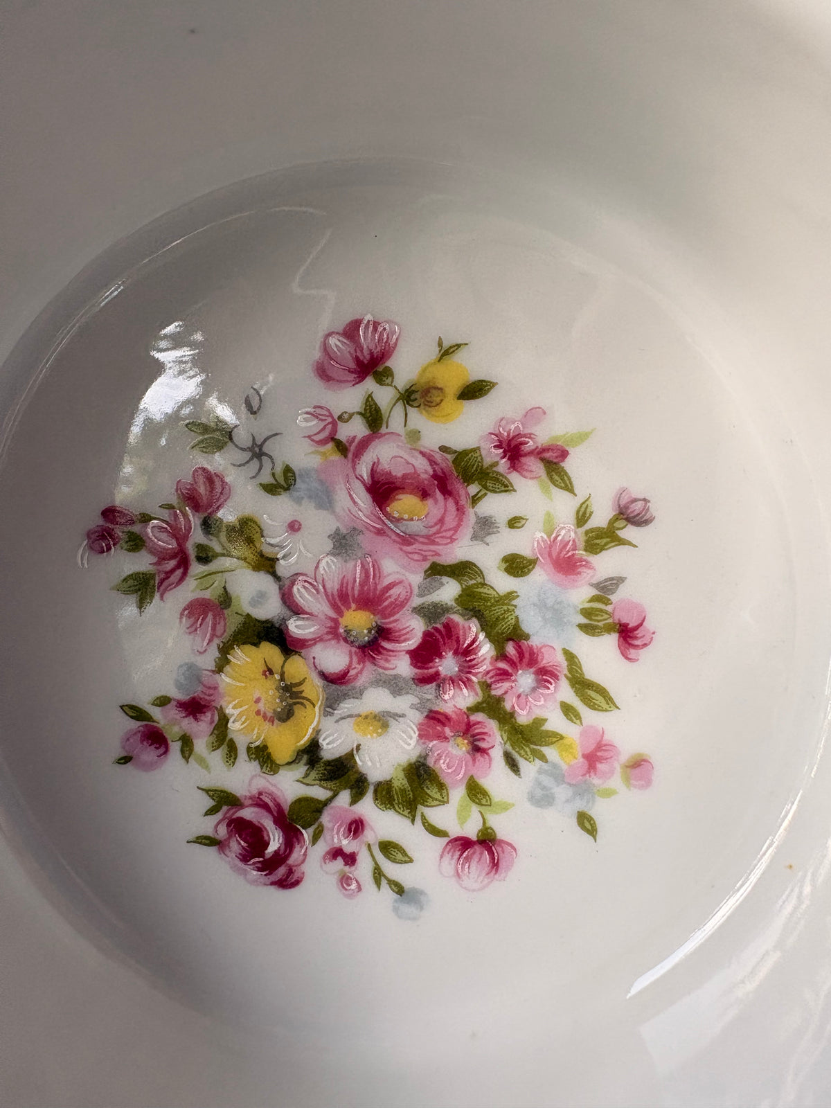 Vintage "Floral Bouquet" Porcelain Ramekins, Set of 2