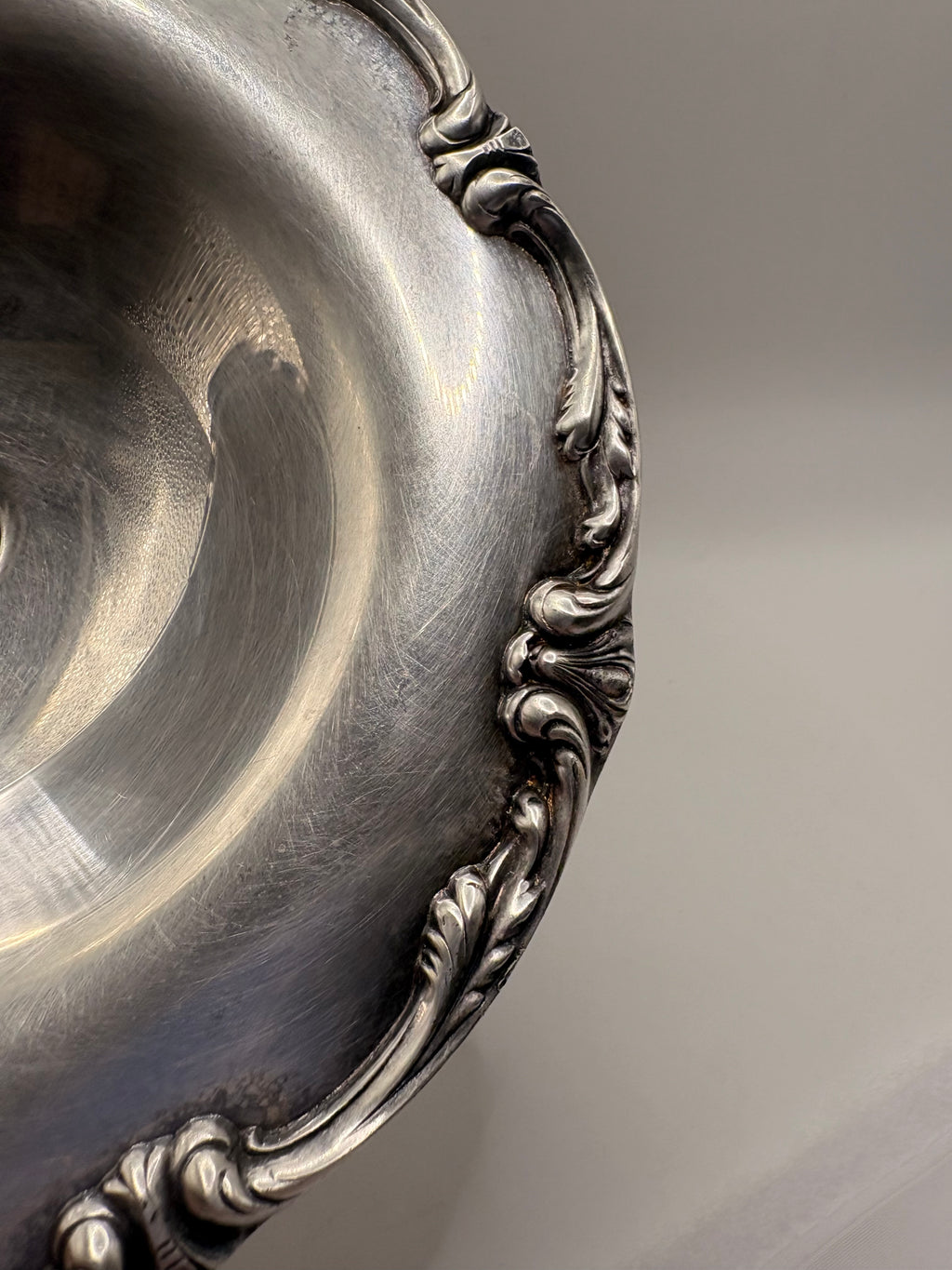 Silver Plated Pedestal Bowl — Vintage Cottage Centerpiece