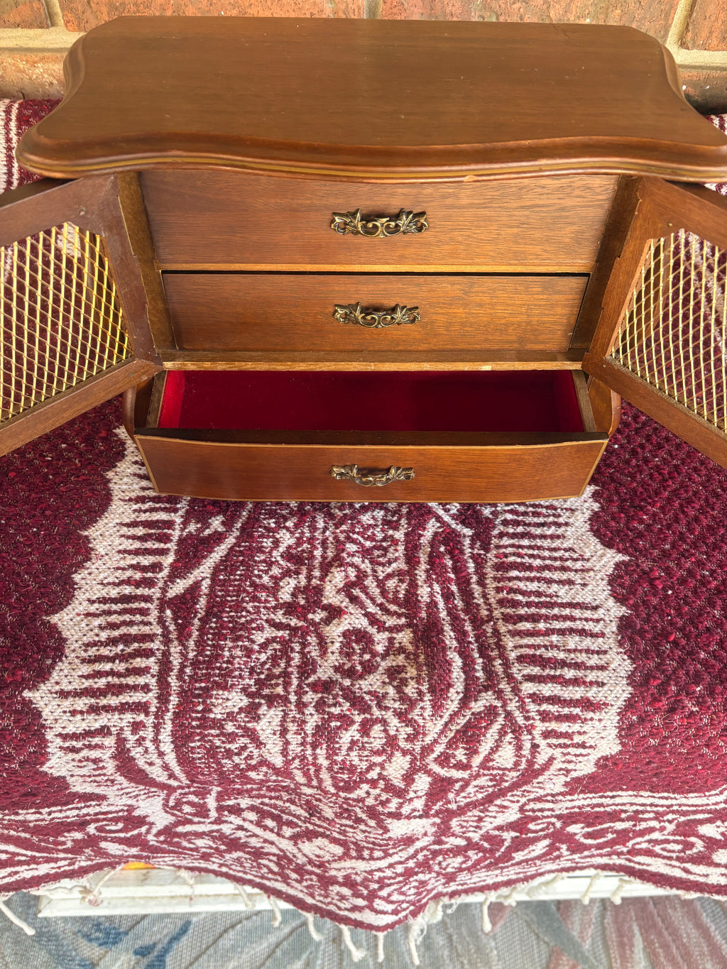 Vintage Wooden Musical Jewelry Box