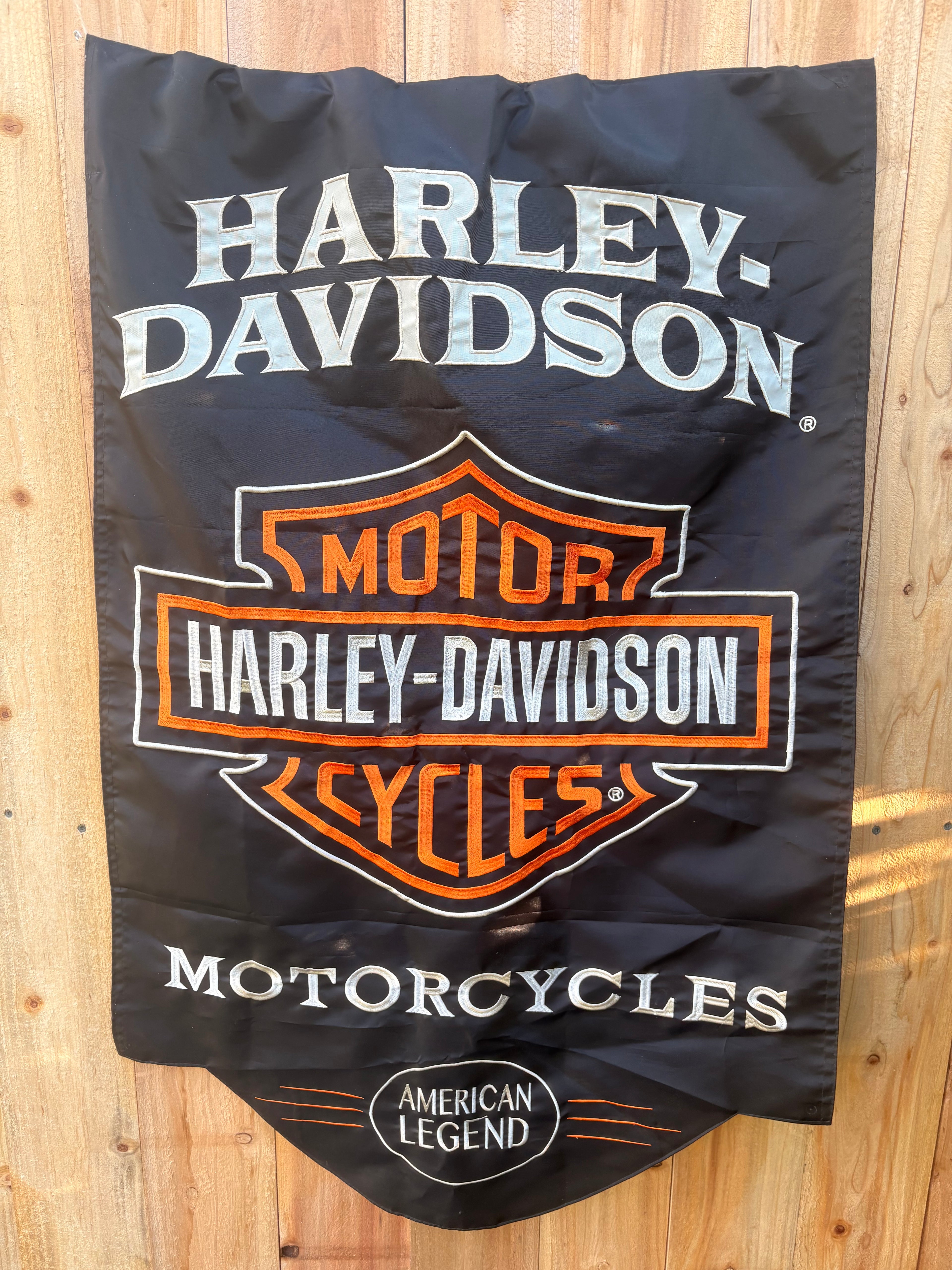 Harley Davidson Black Logo Flag
