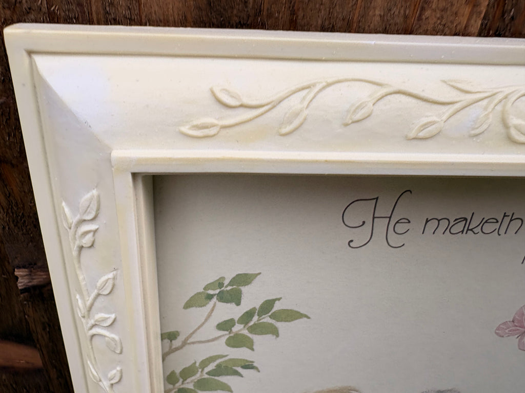 Set of 2 Homco Framed Children & Bible Verse Prints — 1980s