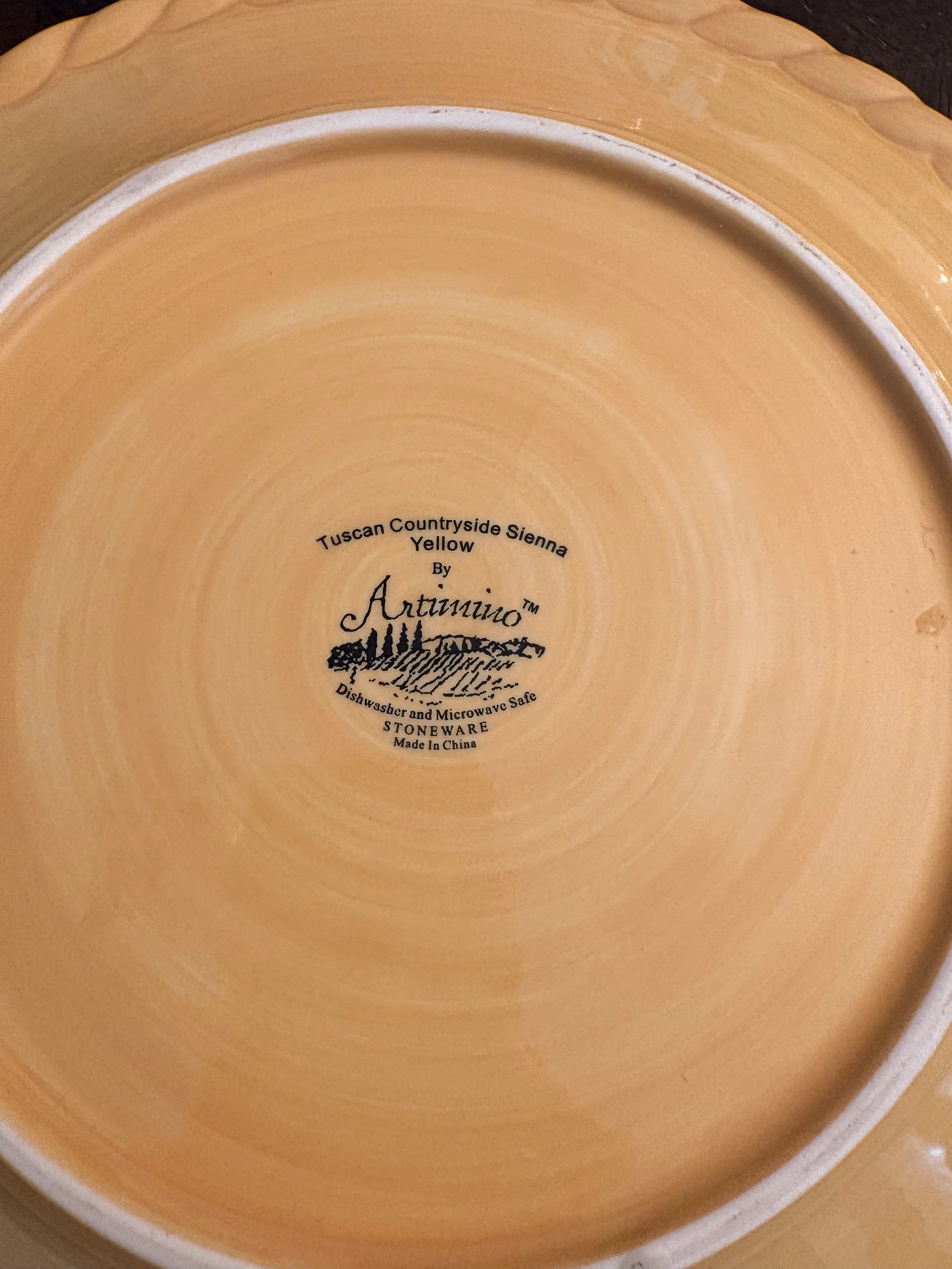 Artimino Tuscan Countryside Sienna Dinner Plates (Set of 4)