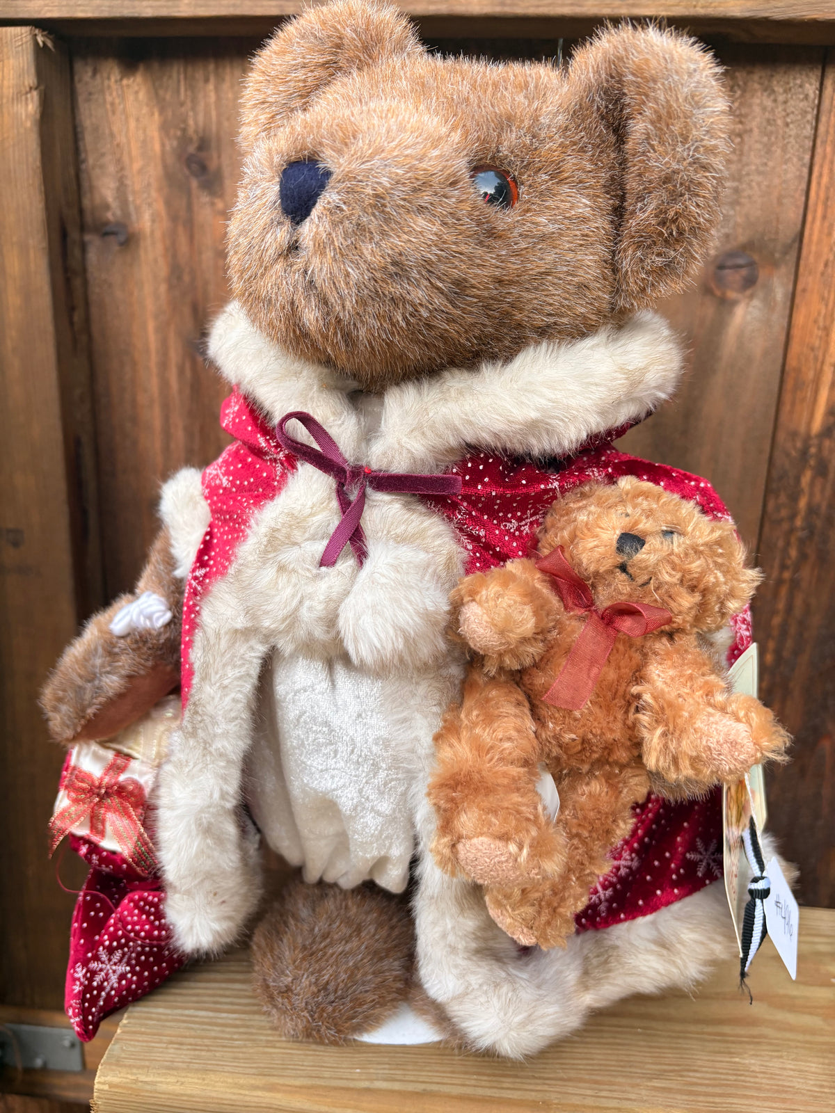 Vintage Sasha and Nicholas Holiday Bear Plush