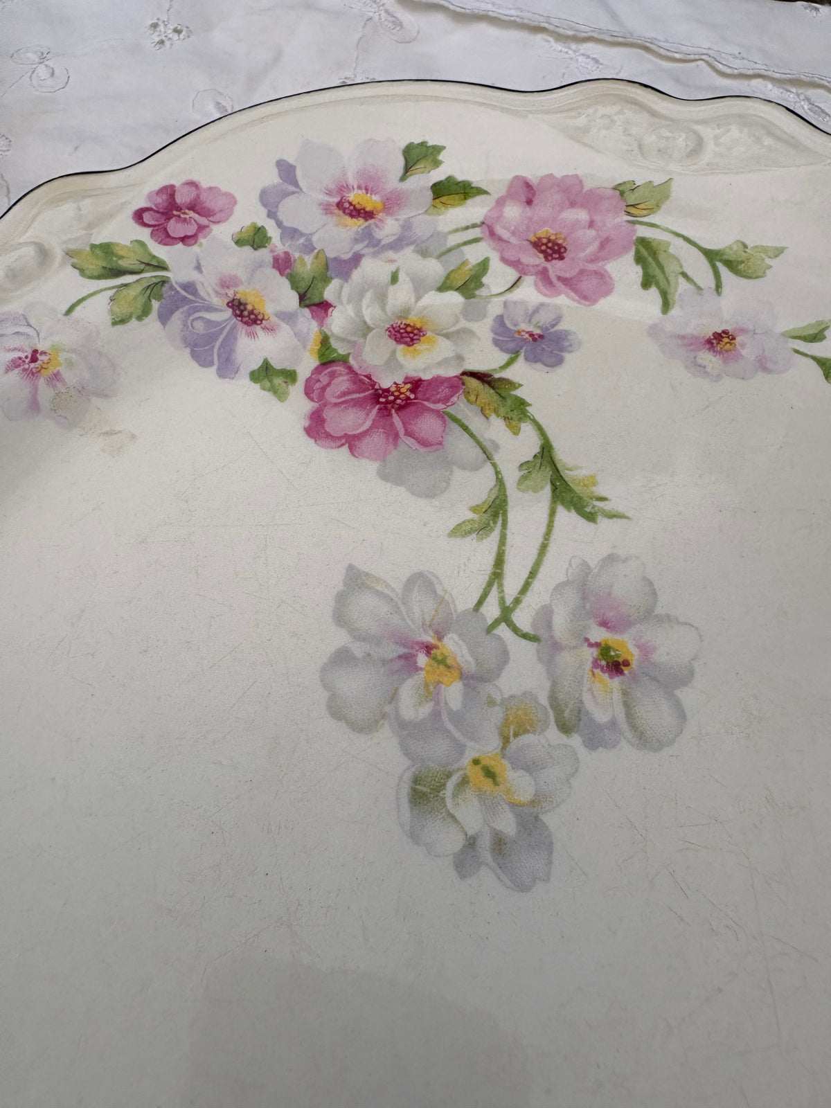 Homer Laughlin Virginia Rose Dinner Plates, Set of 3