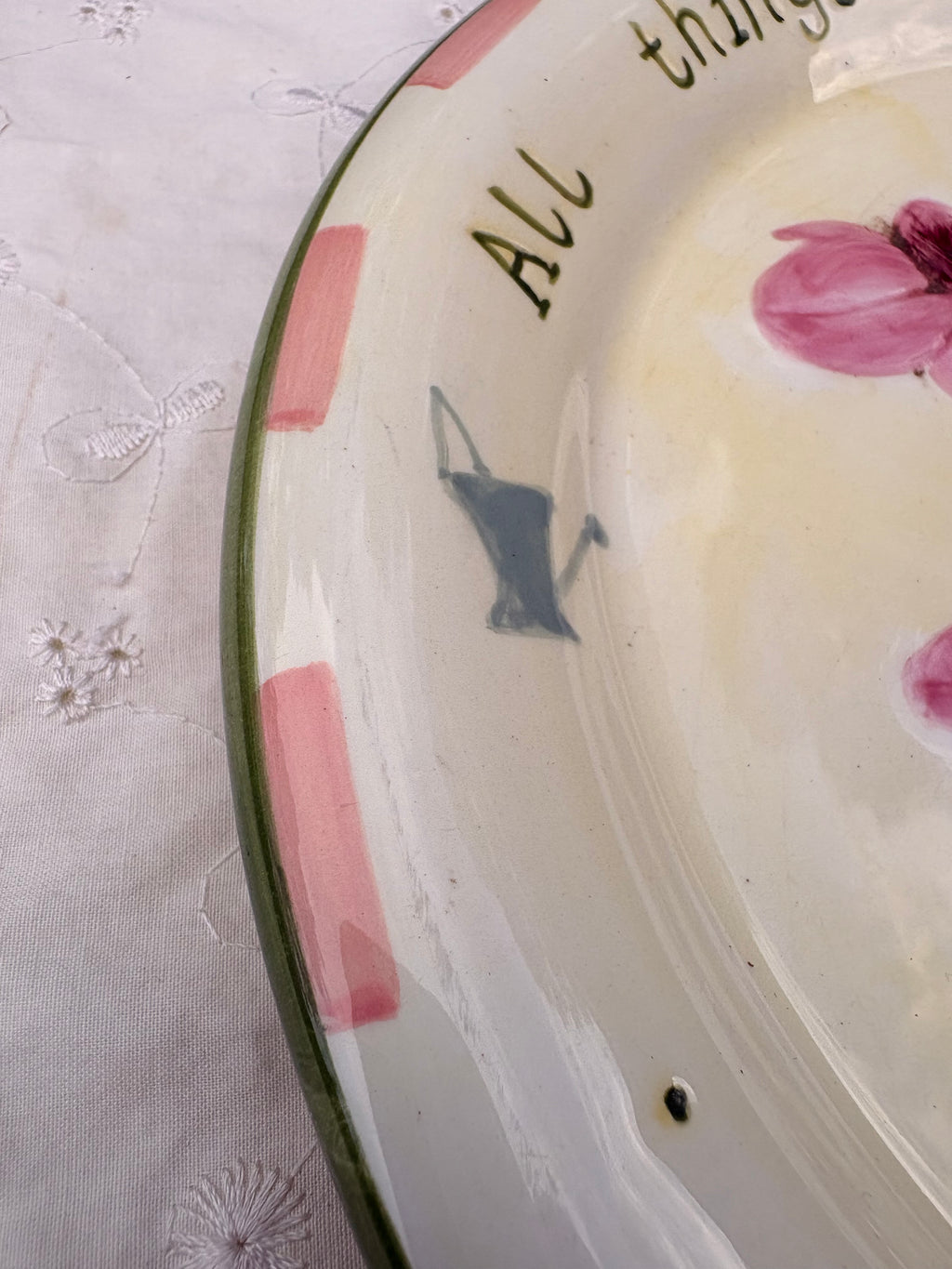 “All Things Grow With Love” Plate