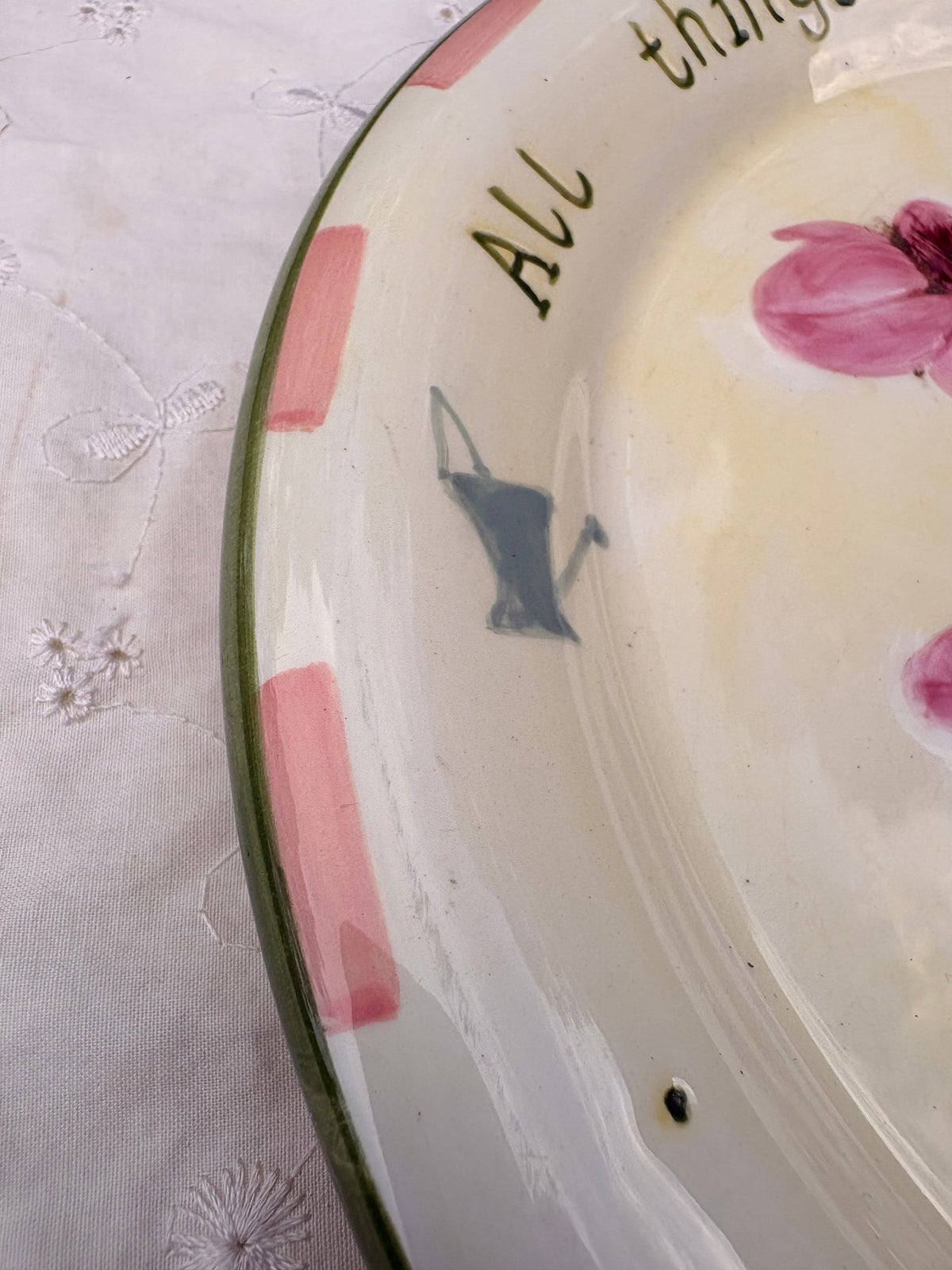 “All Things Grow With Love” Plate