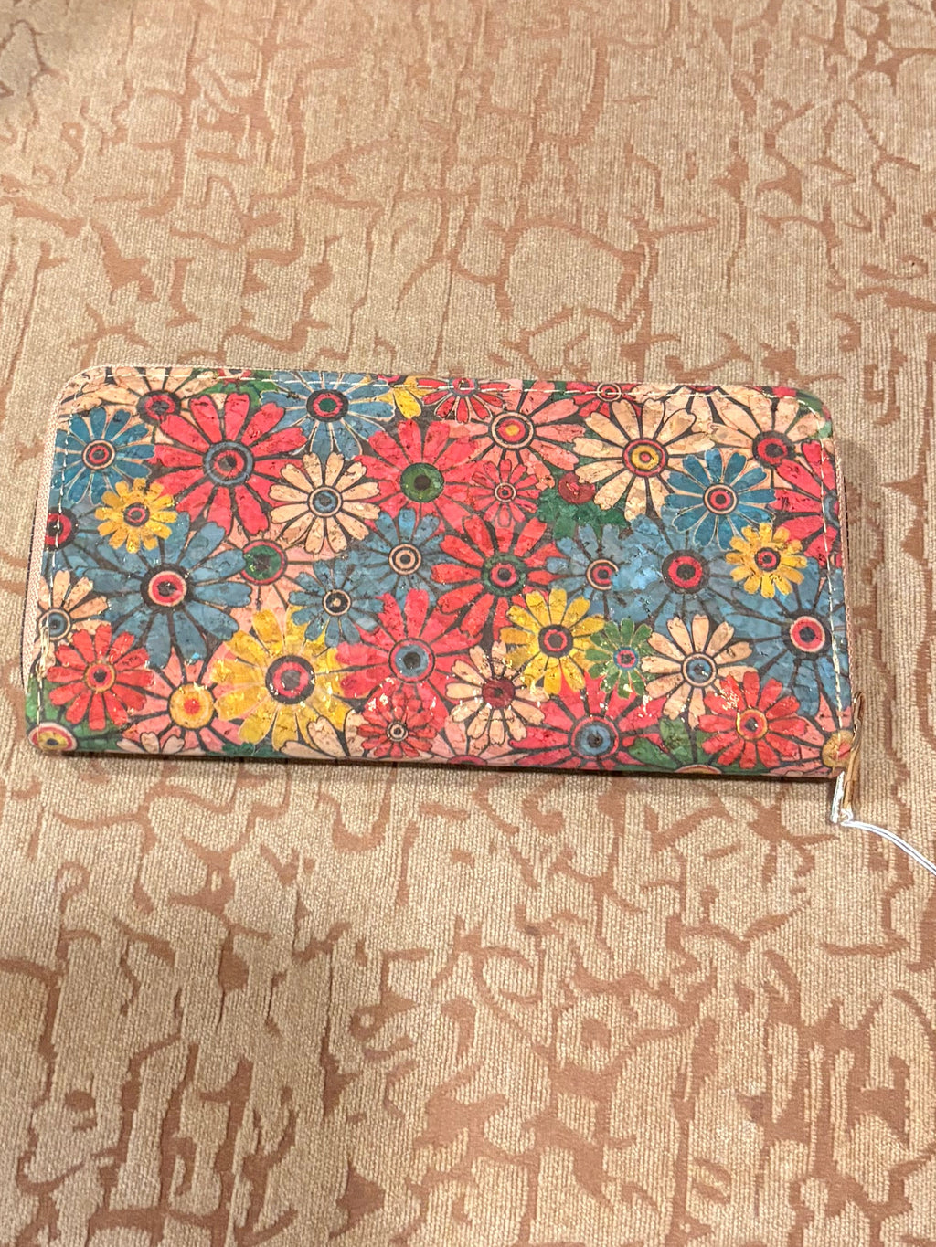 Floral Cork Wallet and Coin Purse
