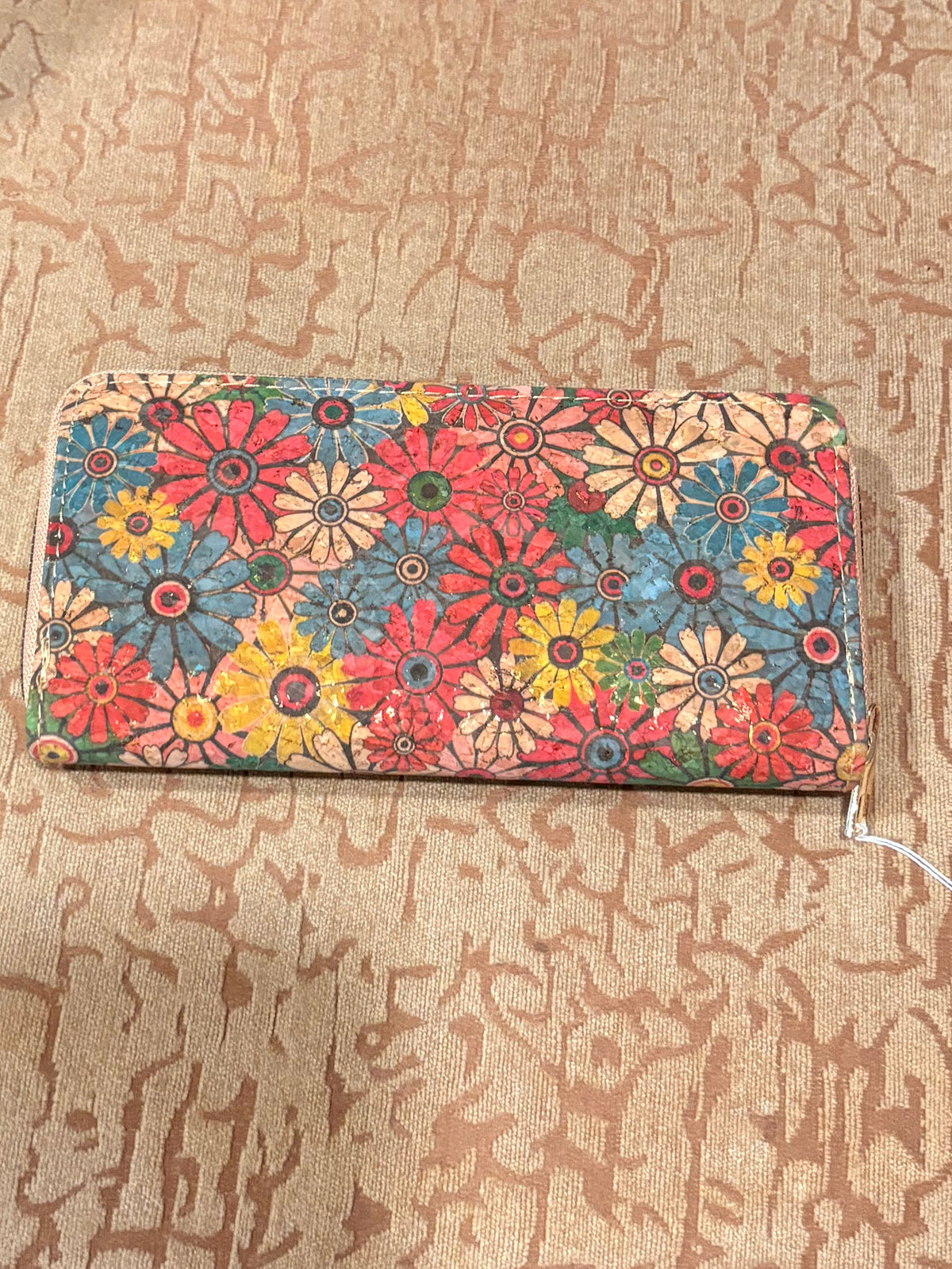 Floral Cork Wallet and Coin Purse