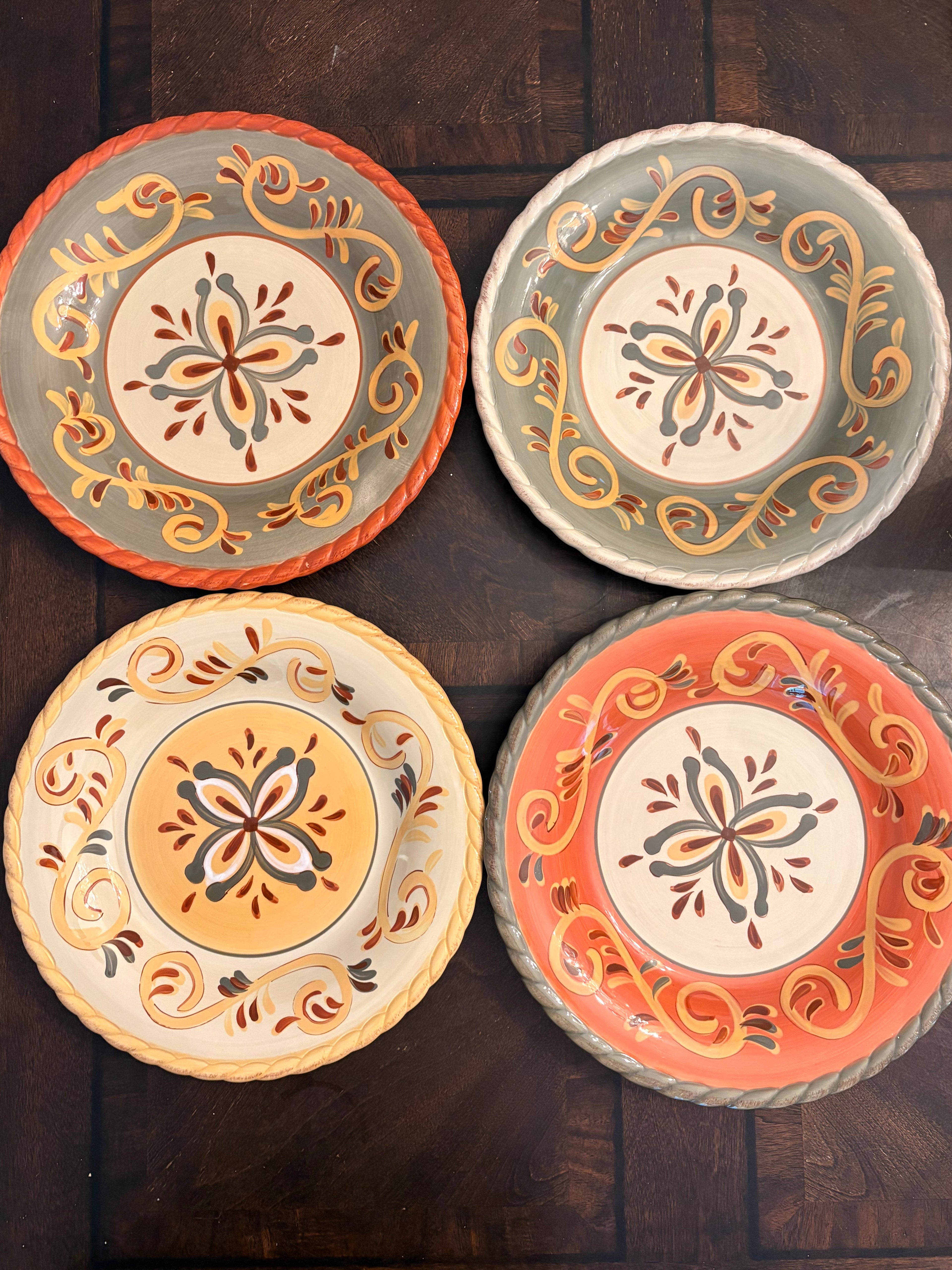 Artimino Tuscan Countryside Sienna Dinner Plates (Set of 4)