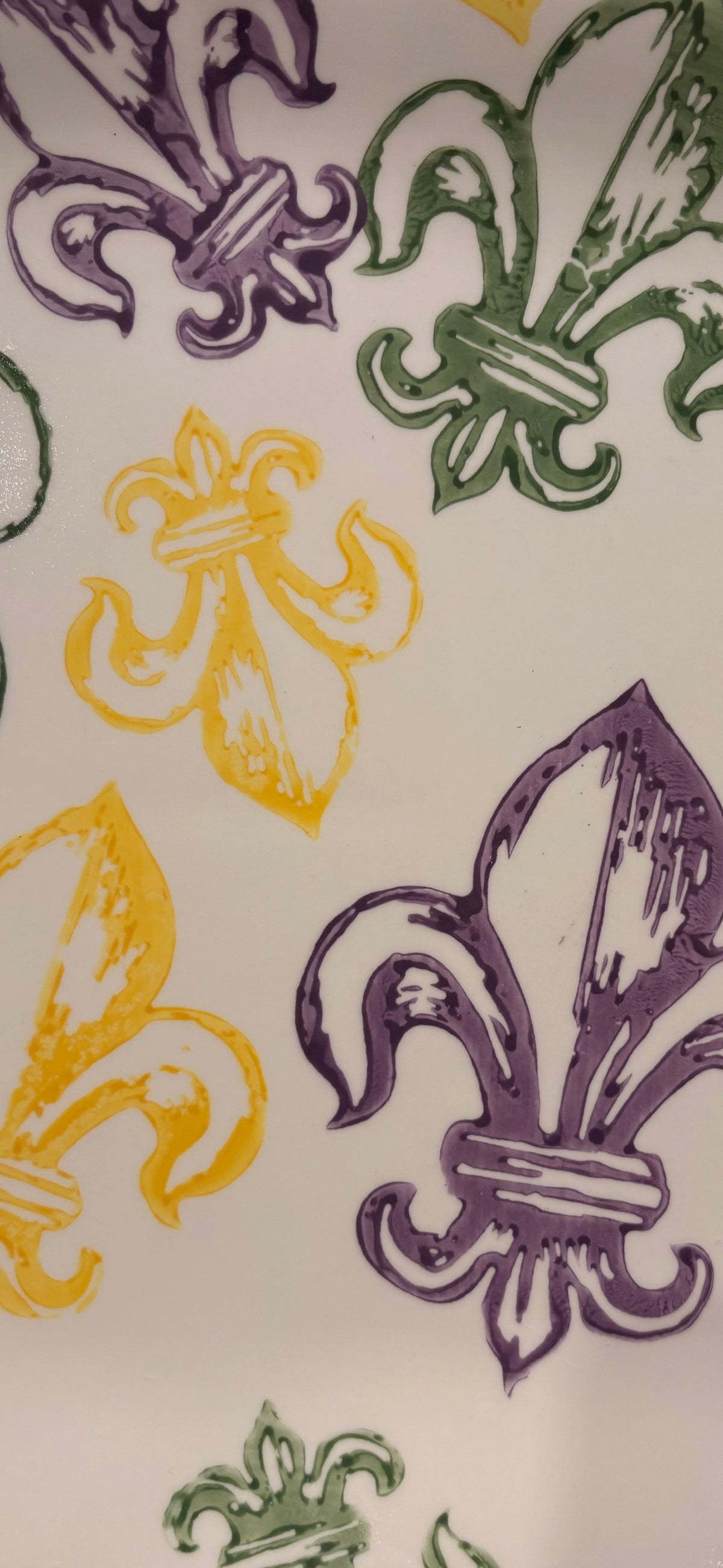 Watercolor Fleur de Lis Platter by The Royal Standard