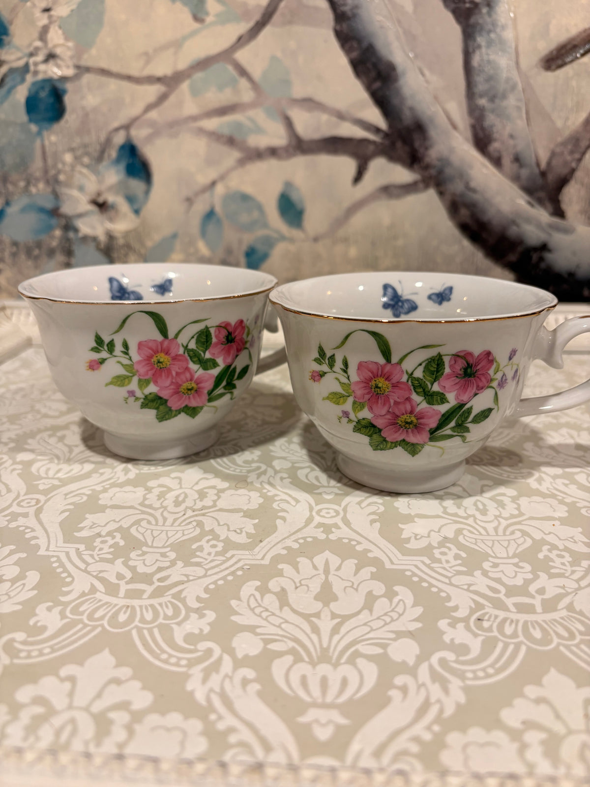 Belk Vintage Floral Teacup Set