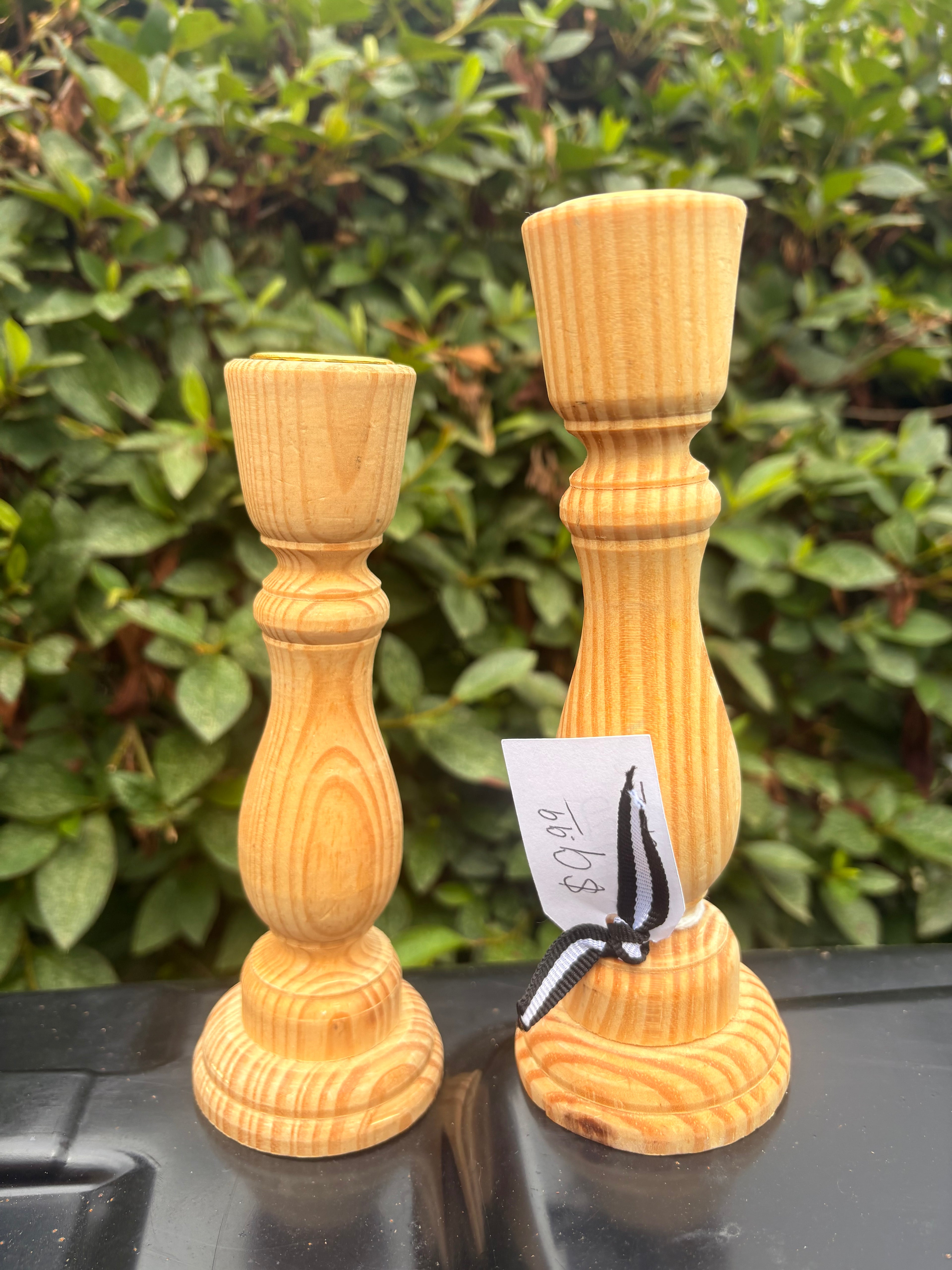 Wooden Taper Candle Holders