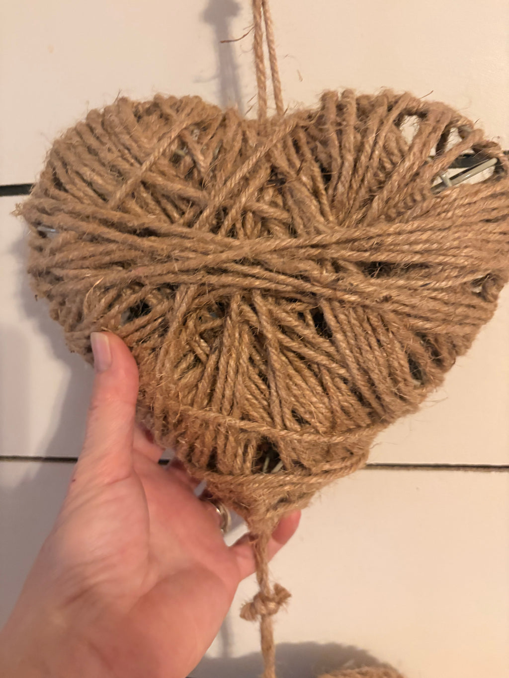 Rustic Twine Heart Decoration