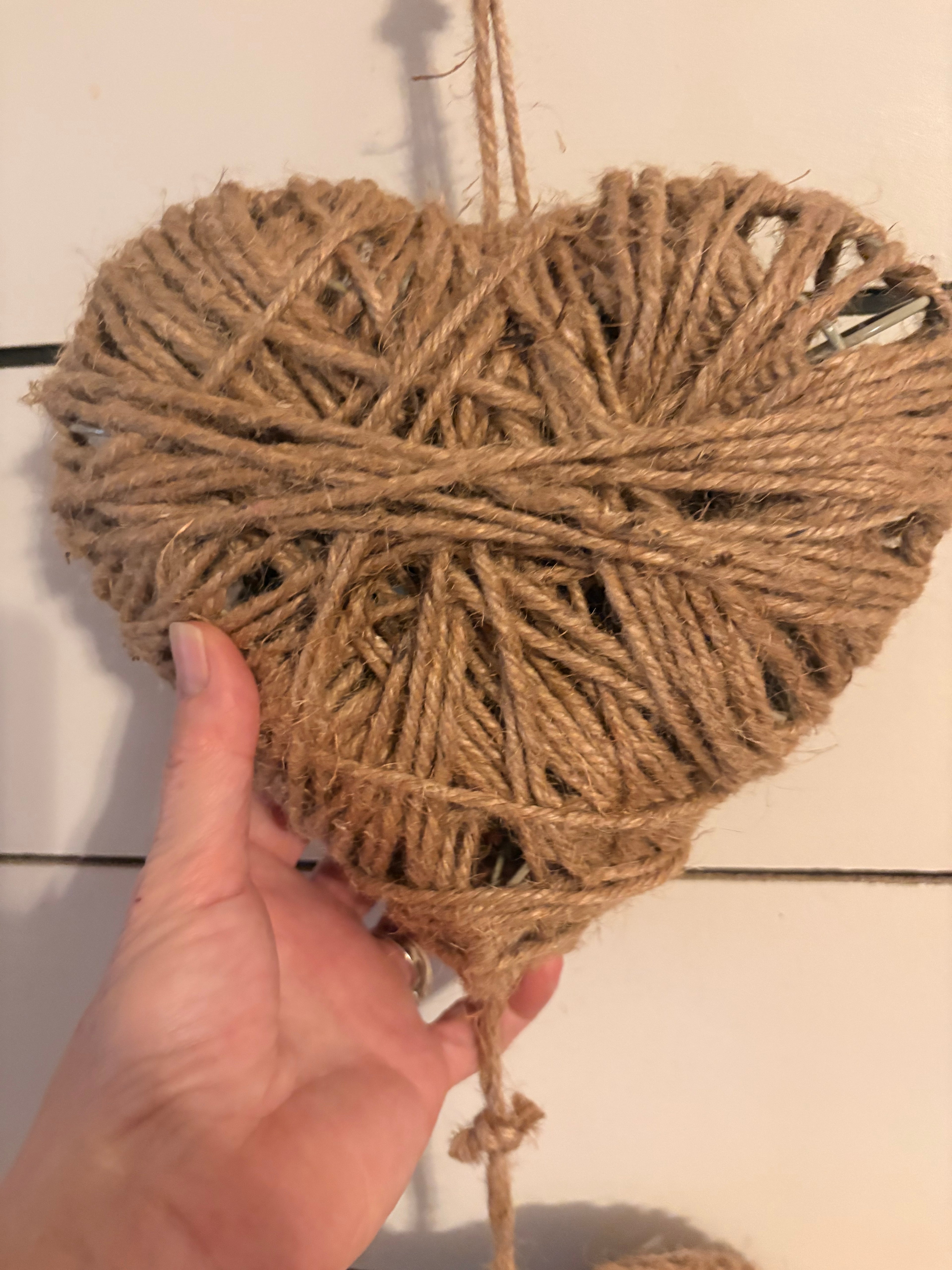Rustic Twine Heart Decoration