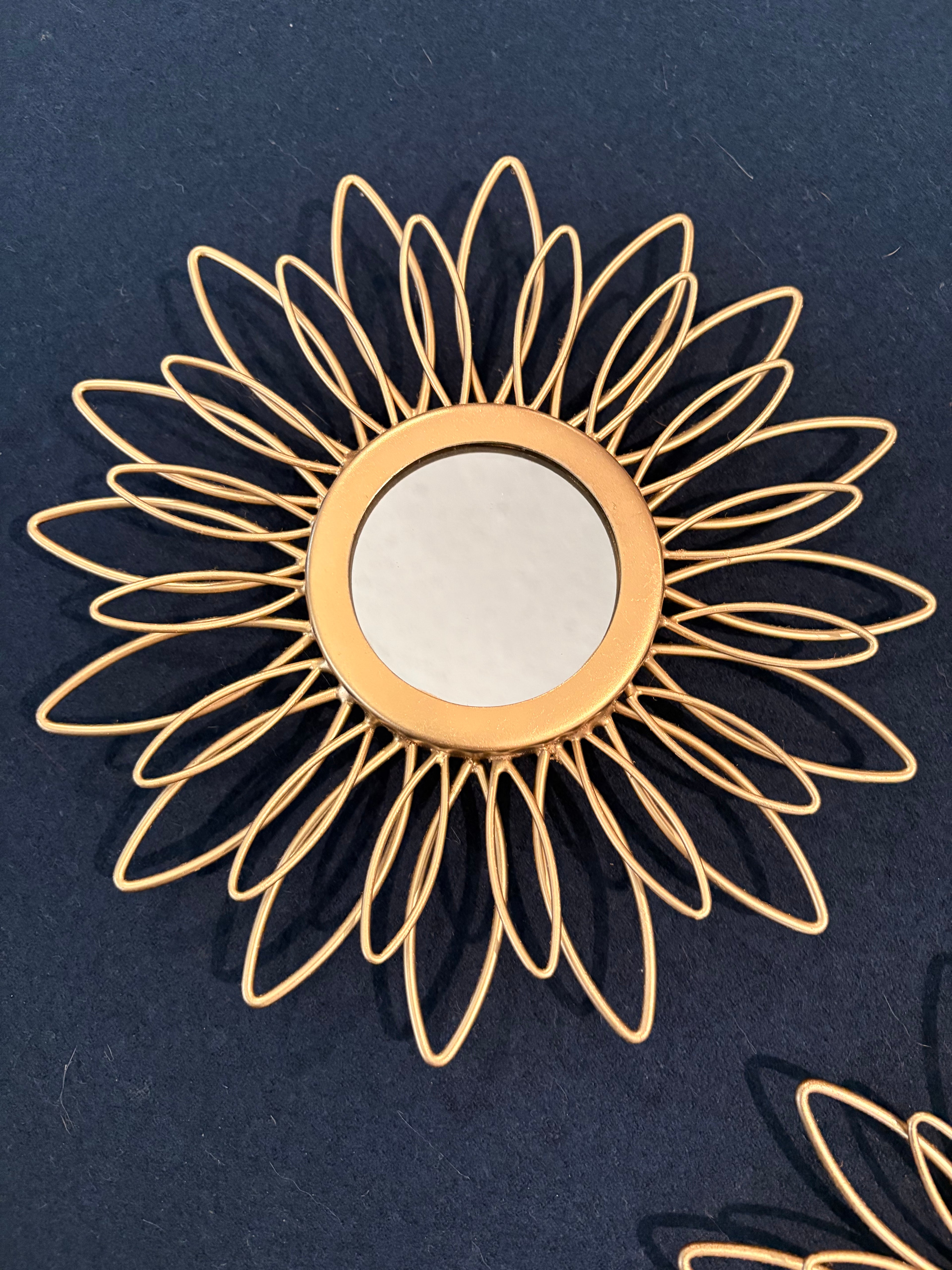 3-Piece Mirror Metal Starburst Wall Hanging