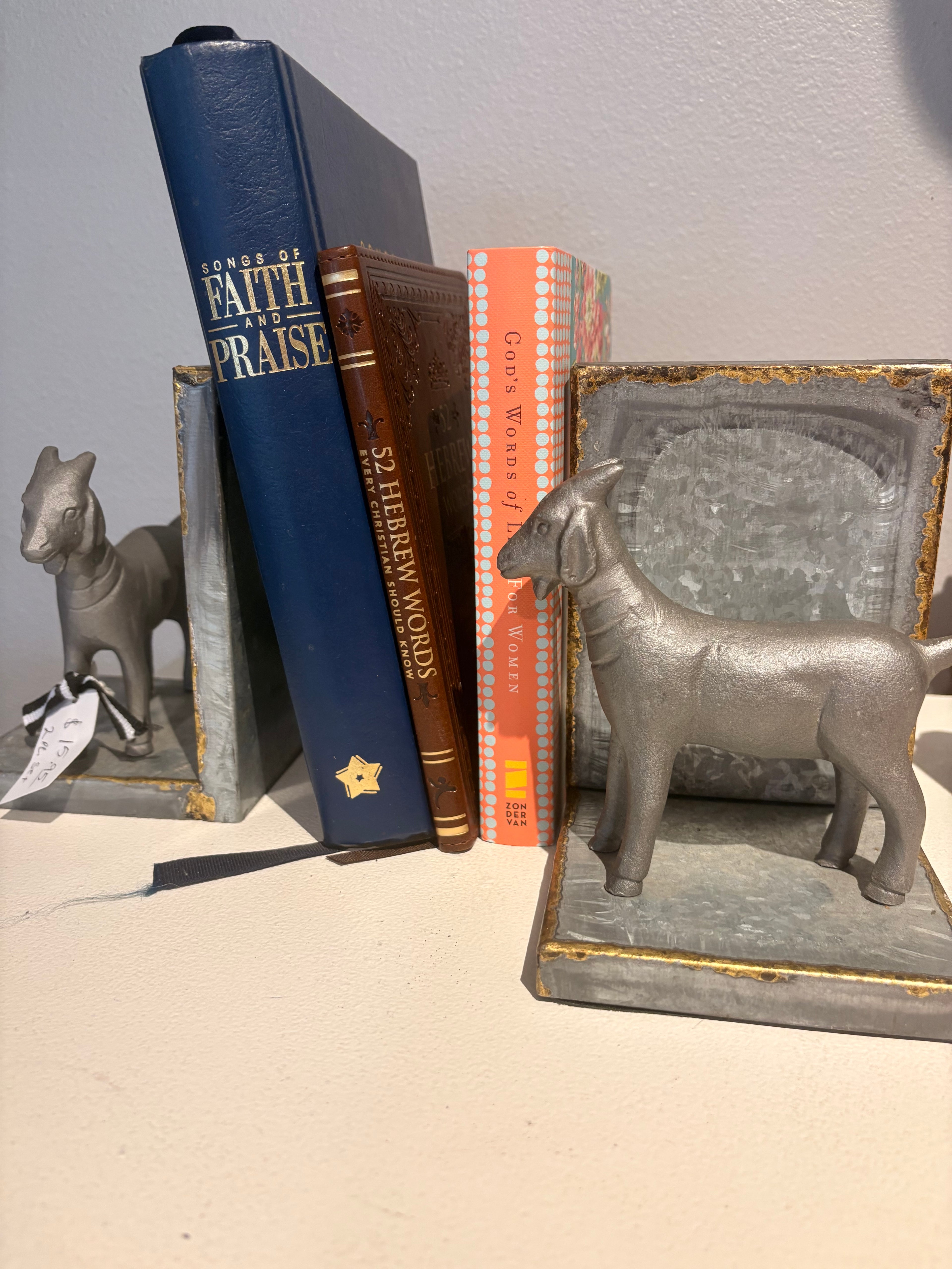 Metal Goat Bookends