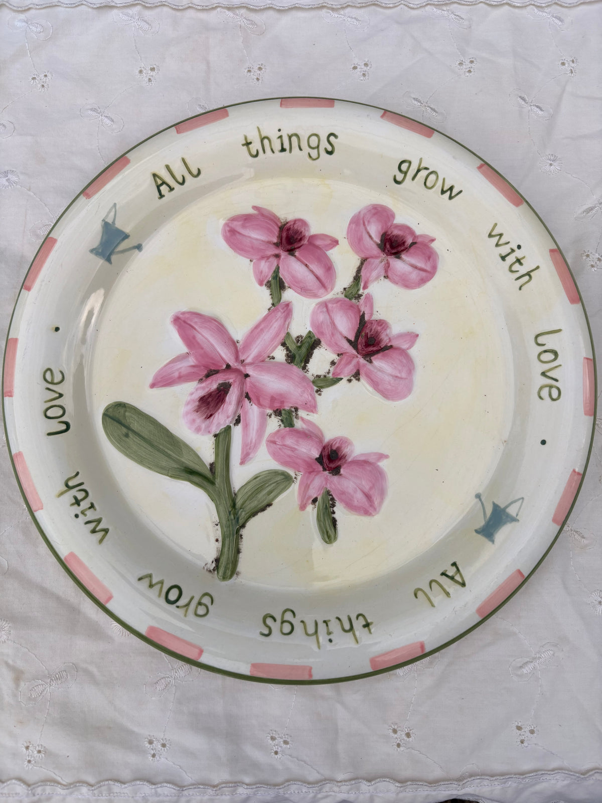 “All Things Grow With Love” Plate