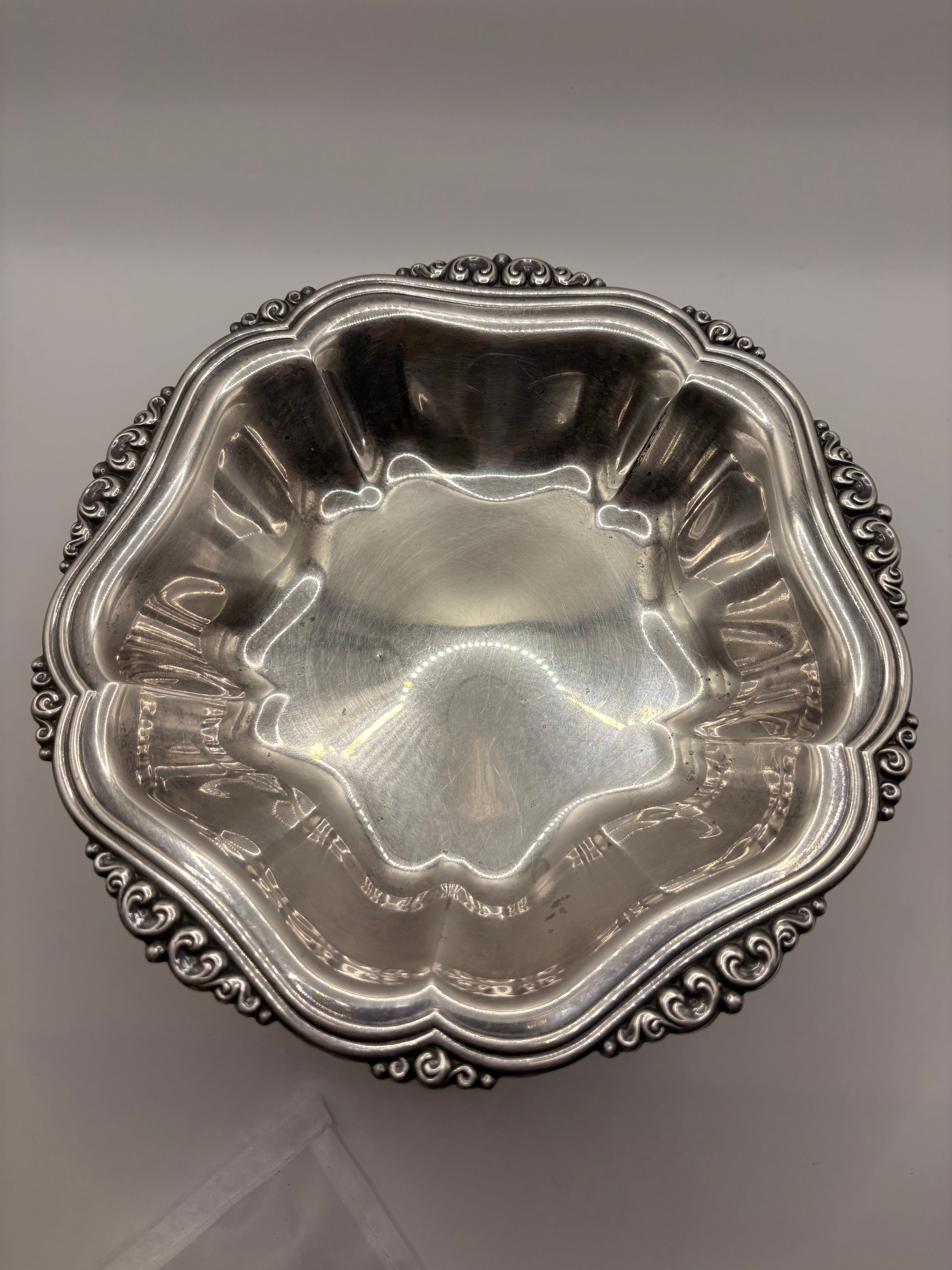Silver Plated Pedestal Bowl — Vintage Serving Centerpiece