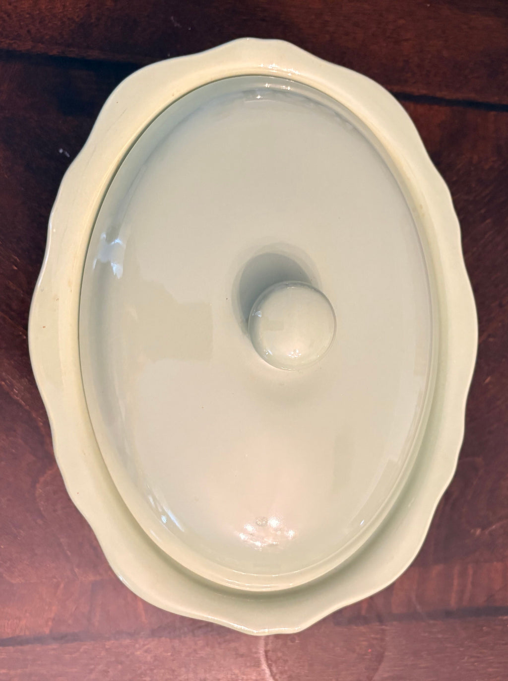 Gail Pittman Sage Green Covered Casserole Dish