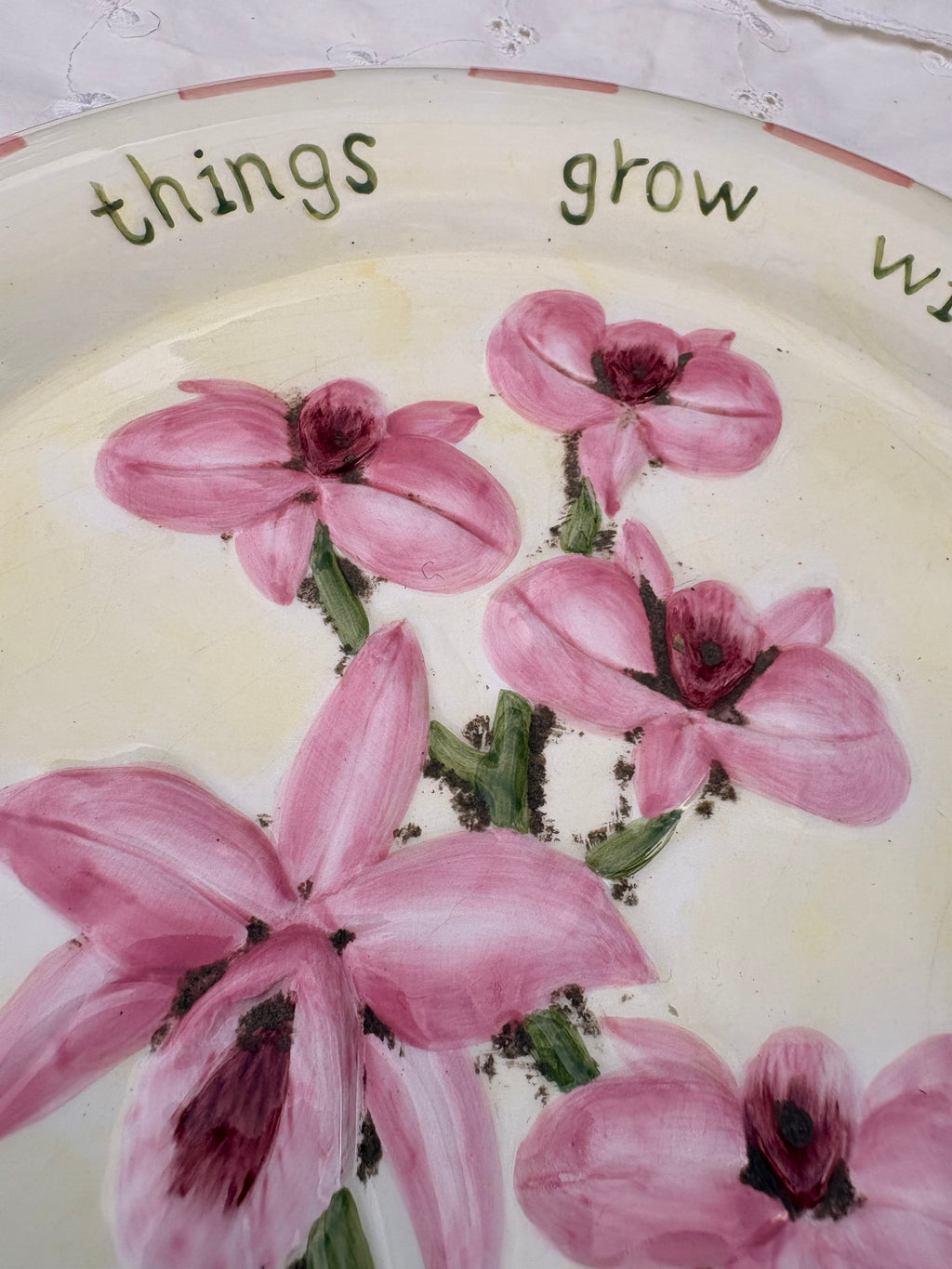 “All Things Grow With Love” Plate