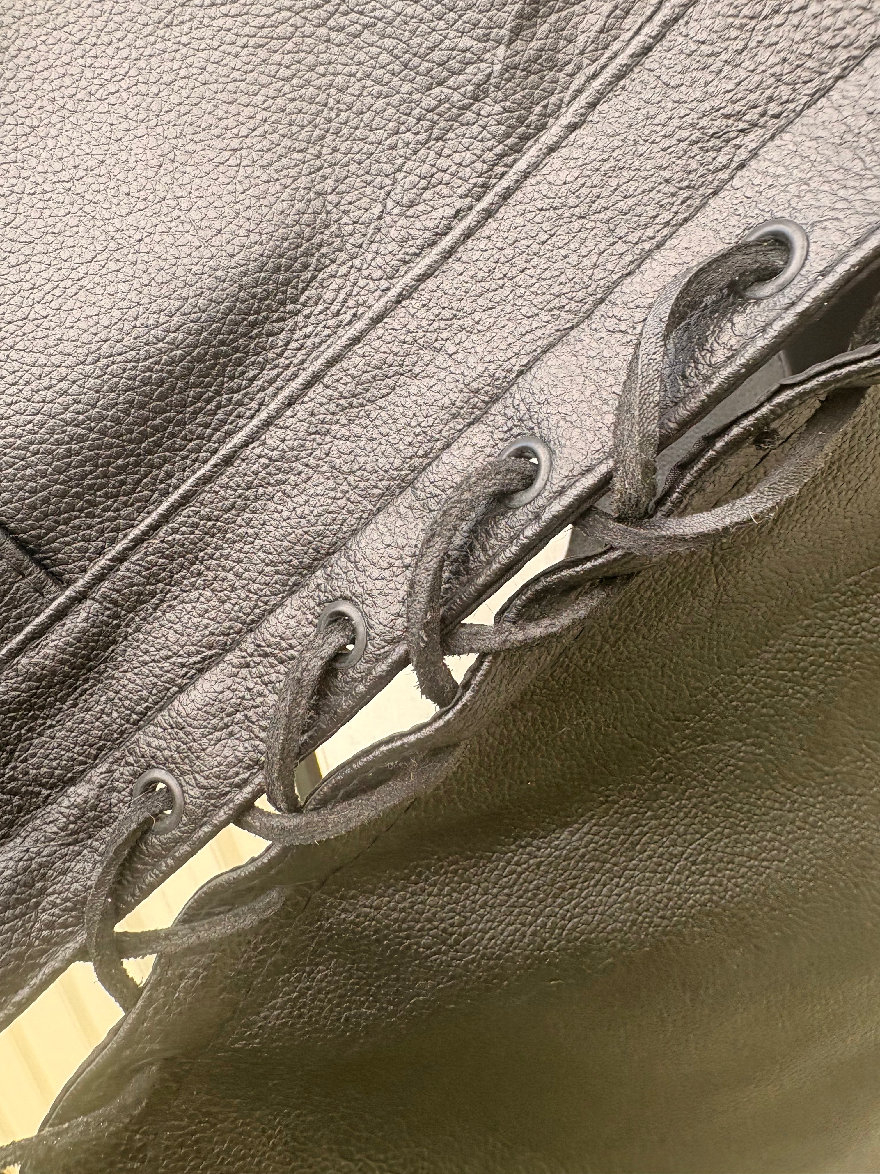 Leather 'Indian Head' Motorcycle Vest