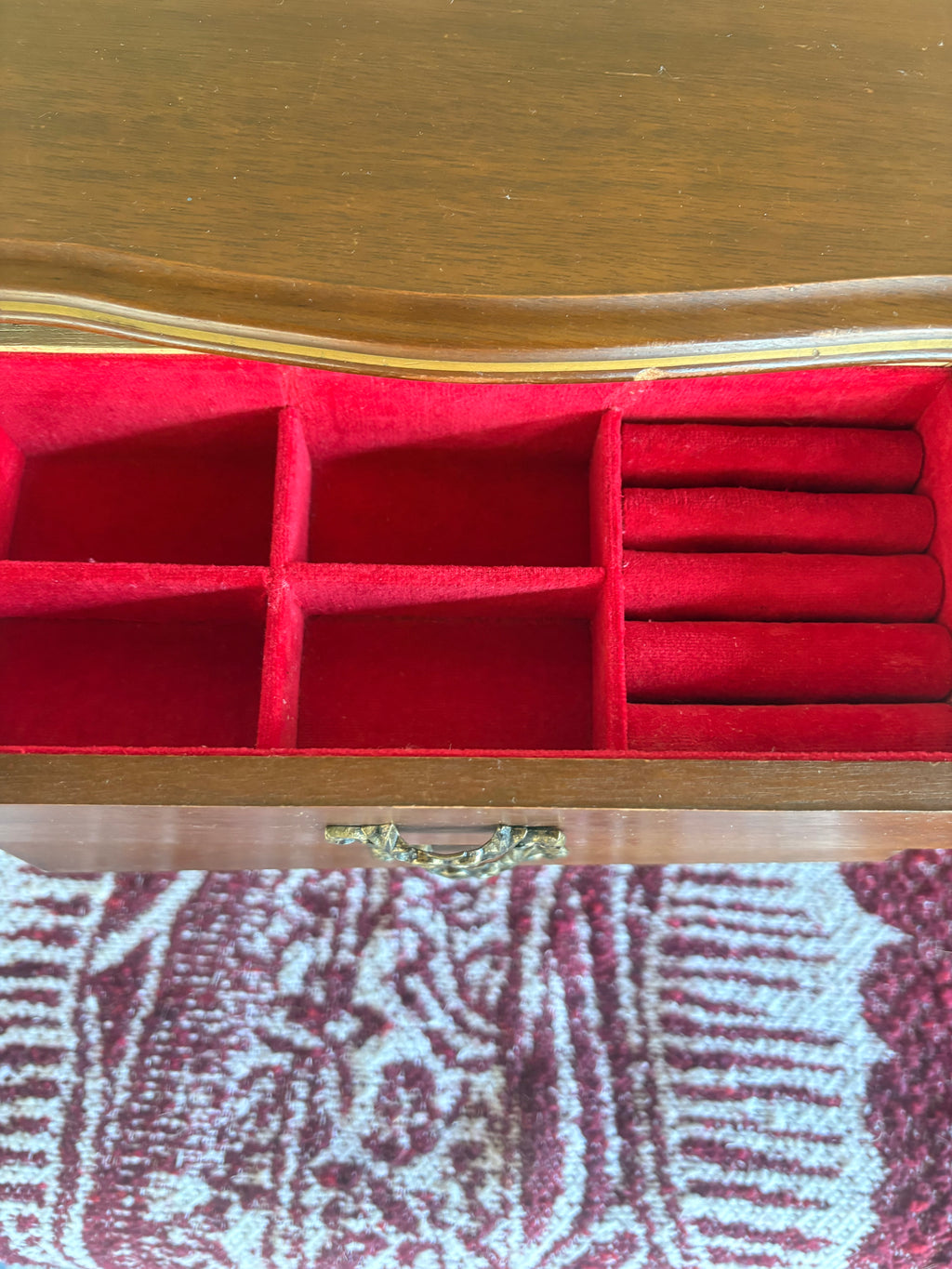 Vintage Wooden Musical Jewelry Box